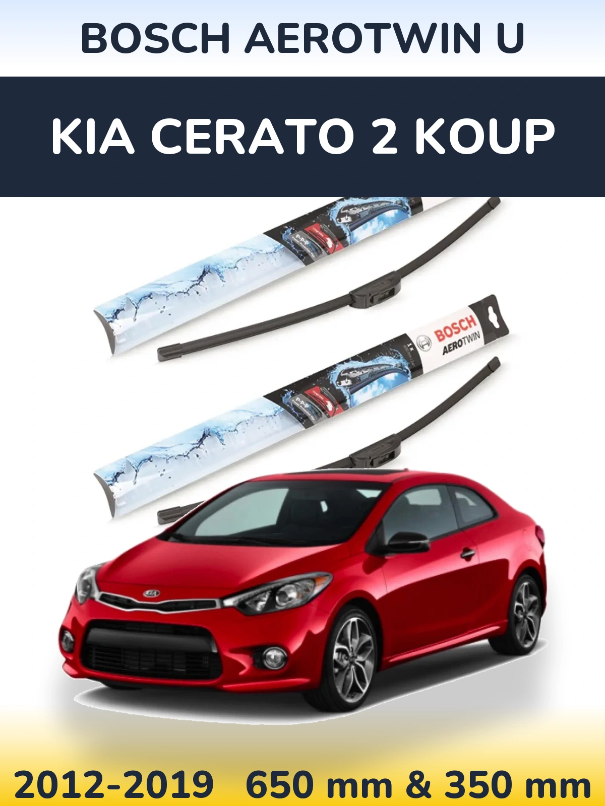 Torkarblad BOSCH AeroTwin U för KIA Cerato 2 Koup