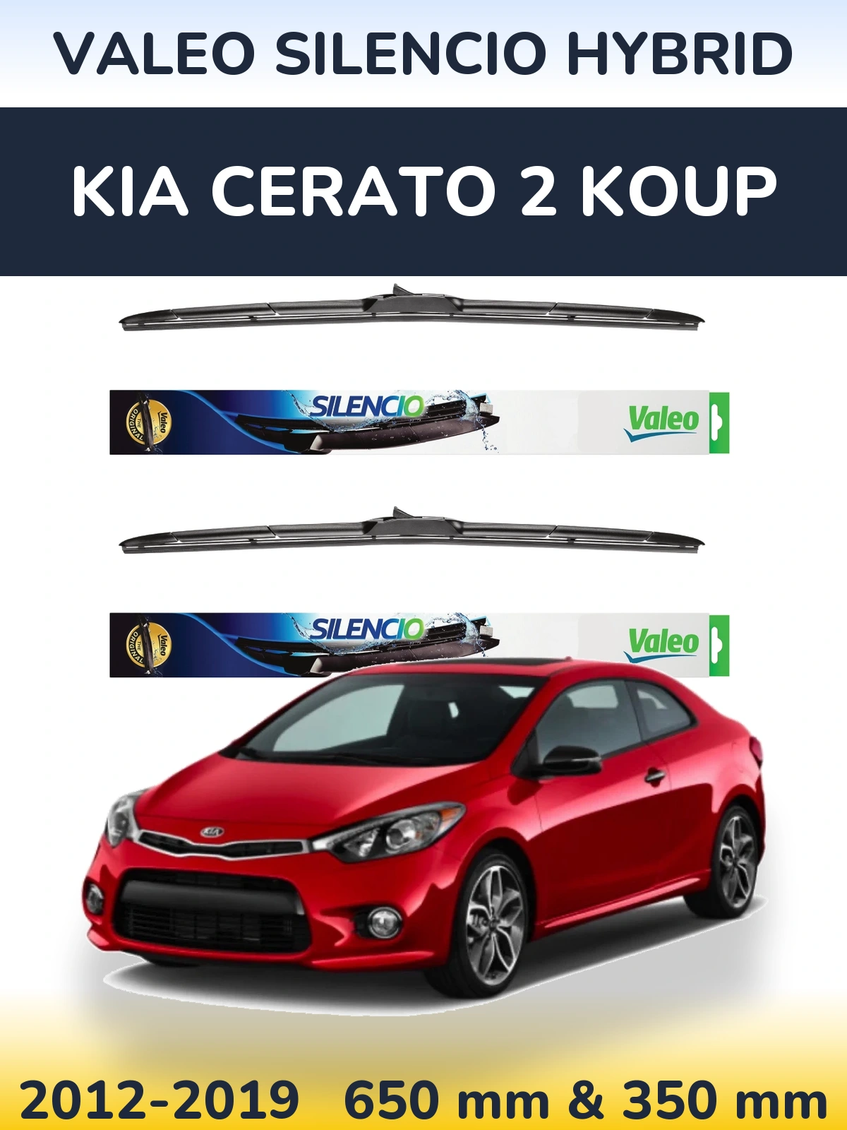 Torkarblad Valeo Silencio Hybrid för KIA Cerato 2 Koup