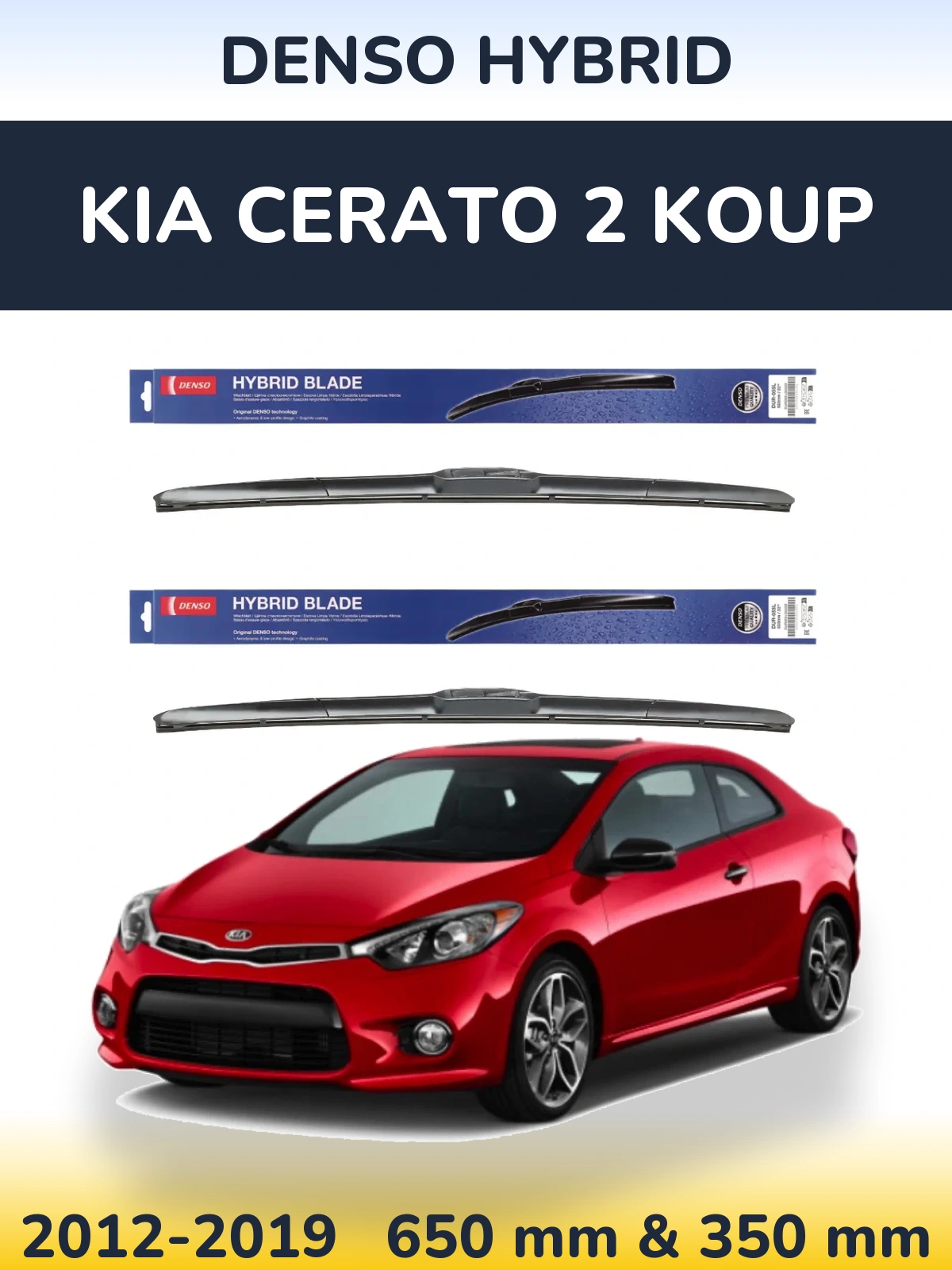 Torkarblad Denso Hybrid för KIA Cerato 2 Koup