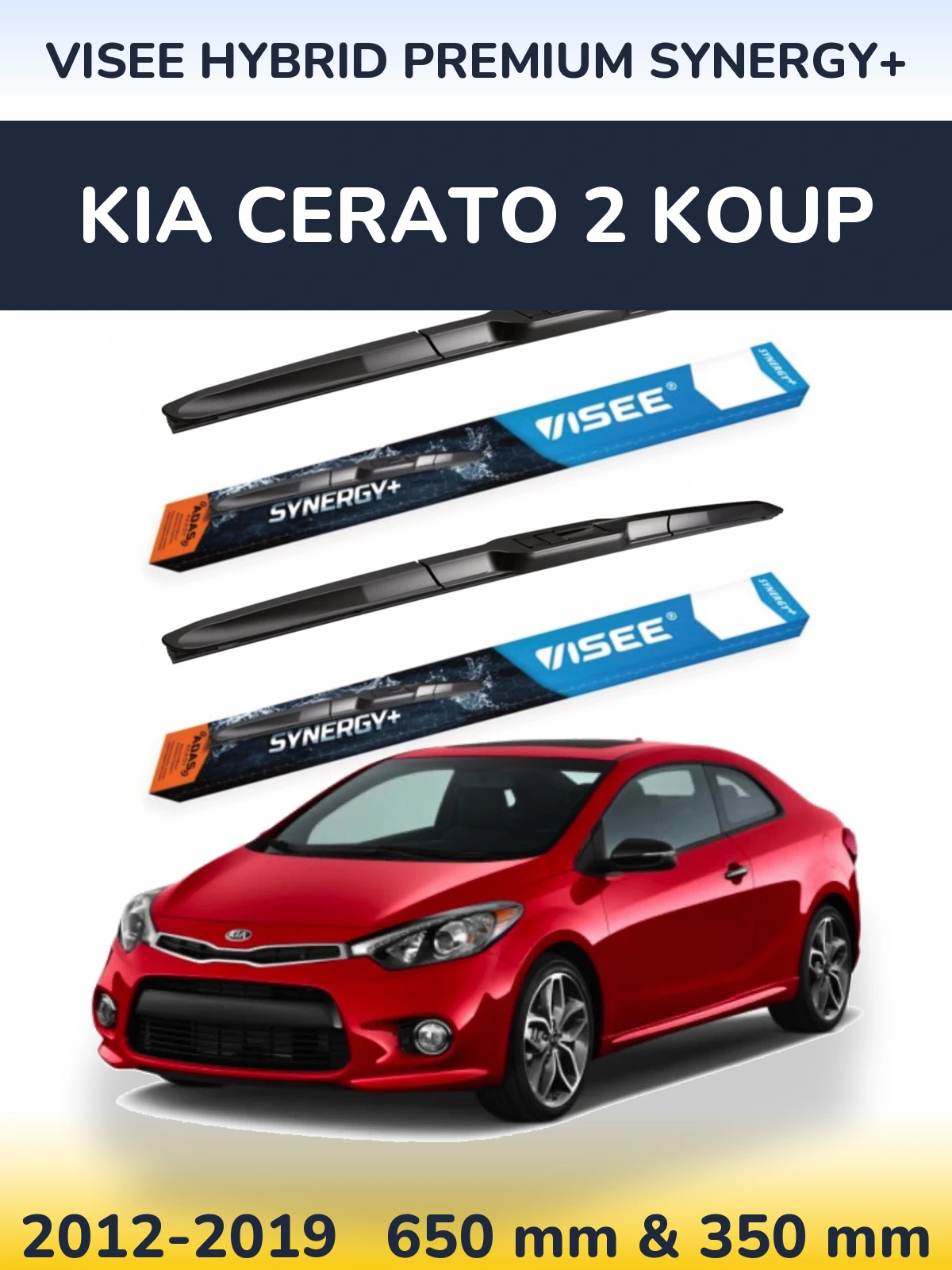 Torkarblad VISEE HYBRID PREMIUM SYNERGY+ för KIA Cerato 2 Koup