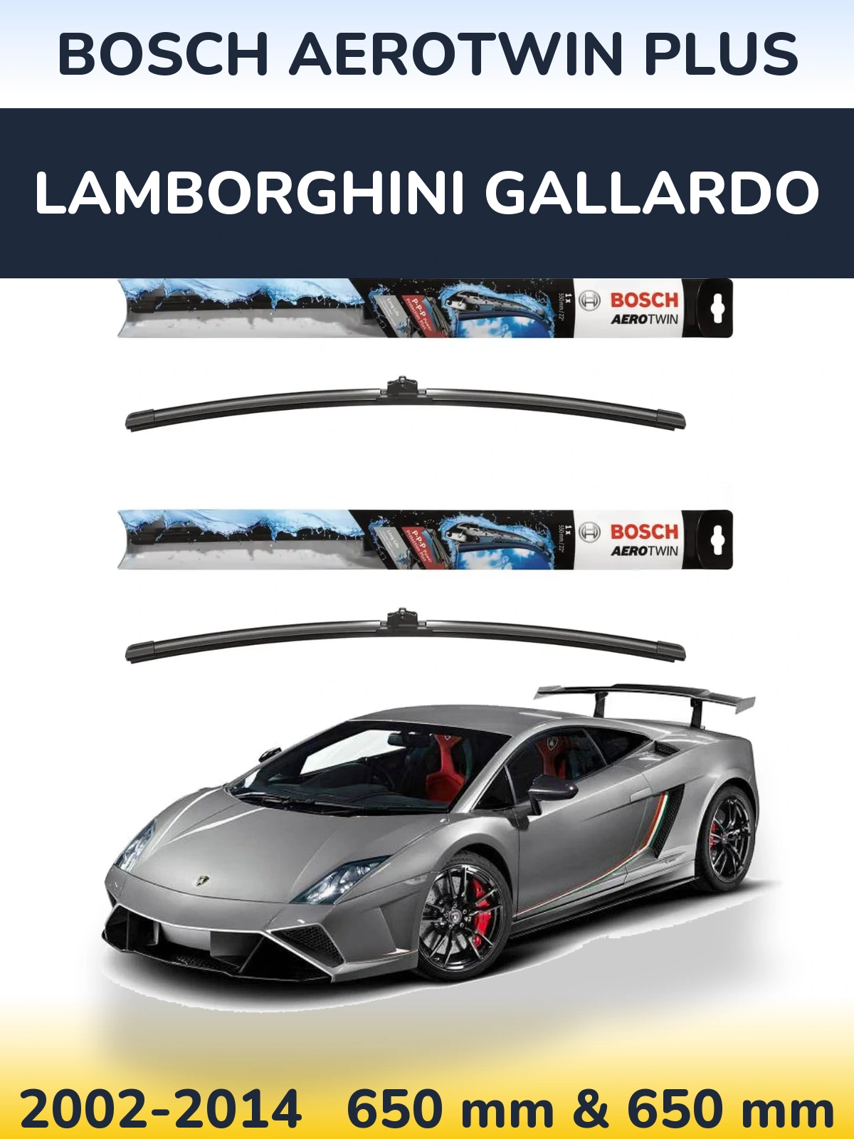 Torkarblad BOSCH AeroTwin Plus för Lamborghini Gallardo