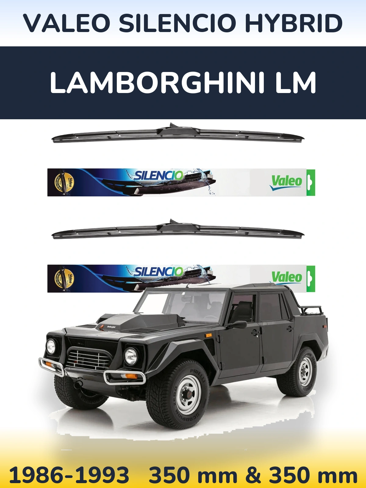 Torkarblad Valeo Silencio Hybrid för Lamborghini LM