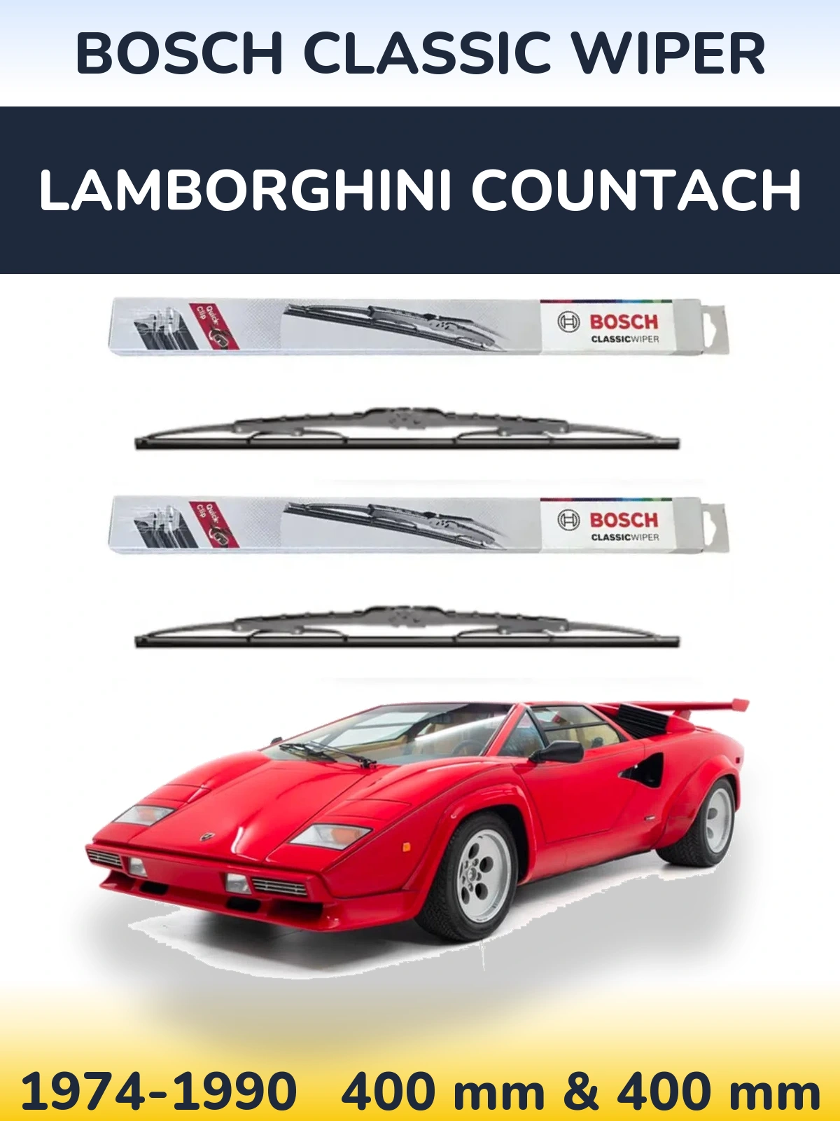 Torkarblad BOSCH Classic Wiper för Lamborghini Countach