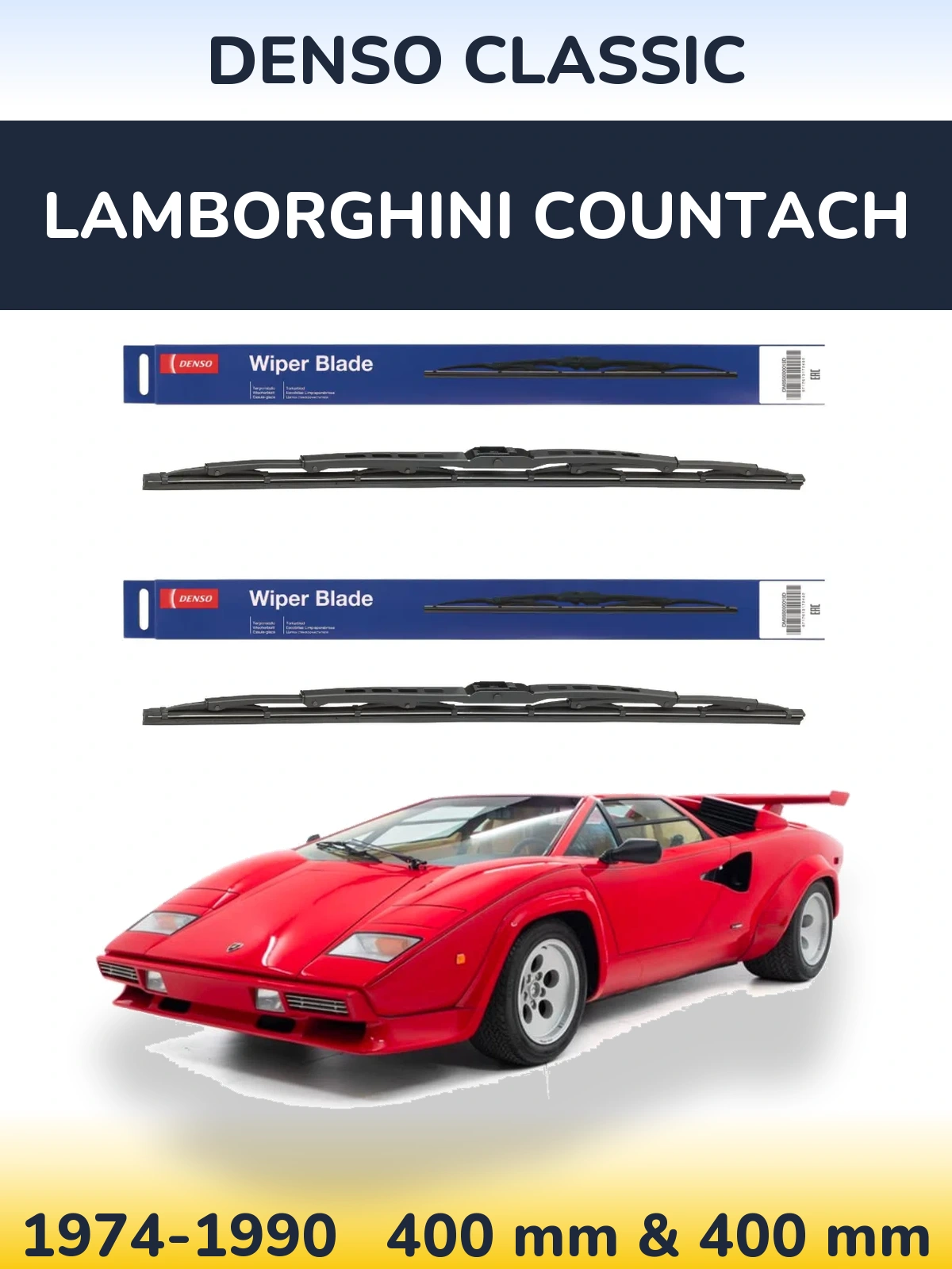 Torkarblad Denso Classic för Lamborghini Countach