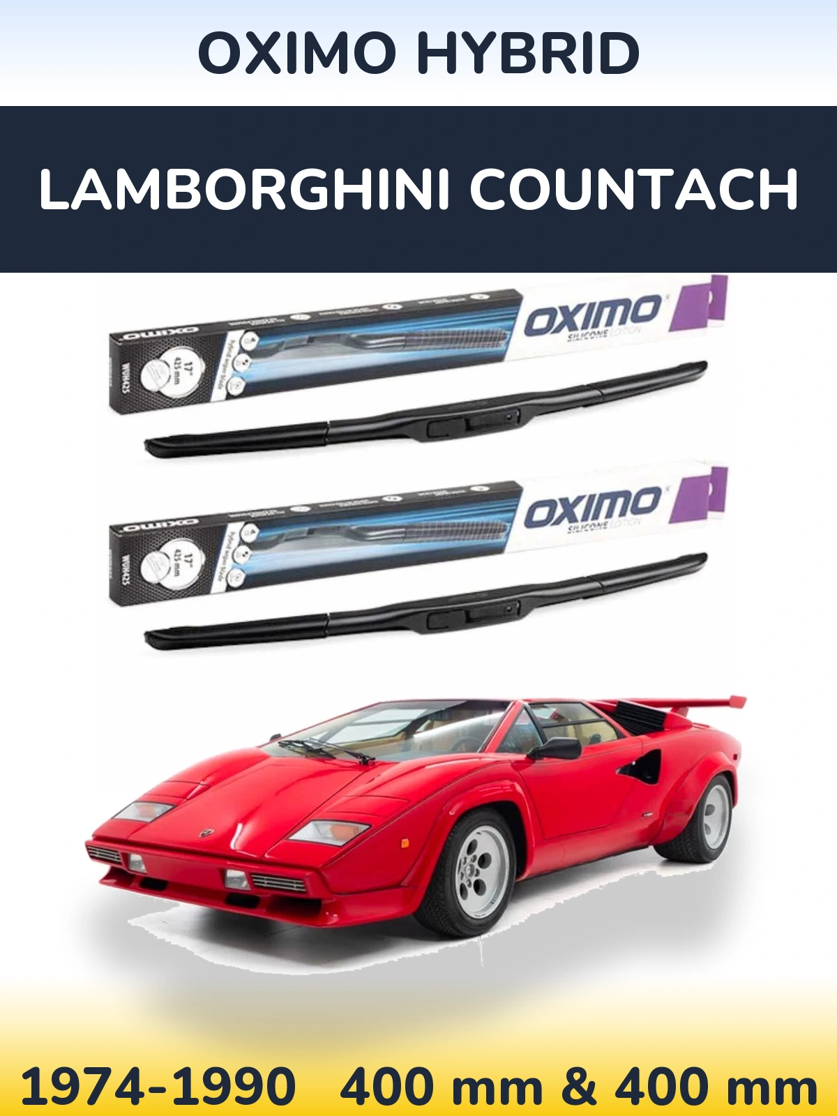 Torkarblad Oximo Hybrid för Lamborghini Countach