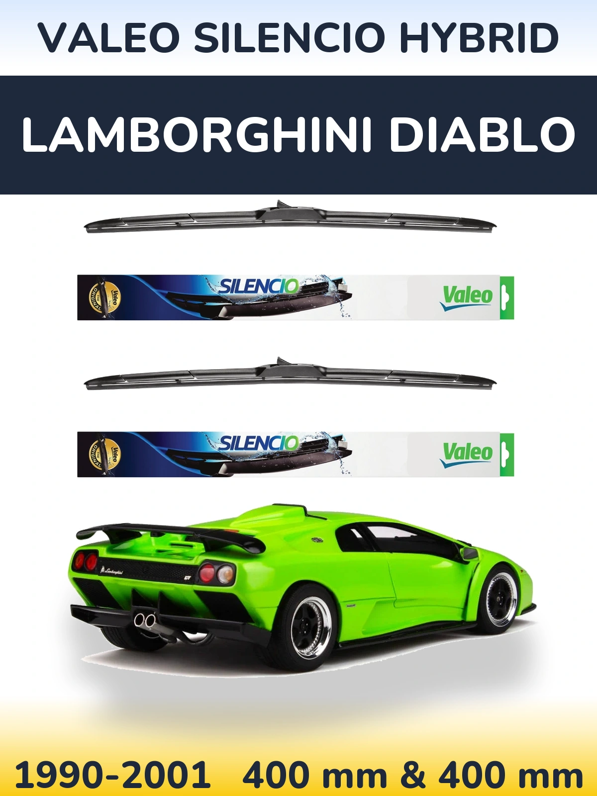 Torkarblad Valeo Silencio Hybrid för Lamborghini Diablo