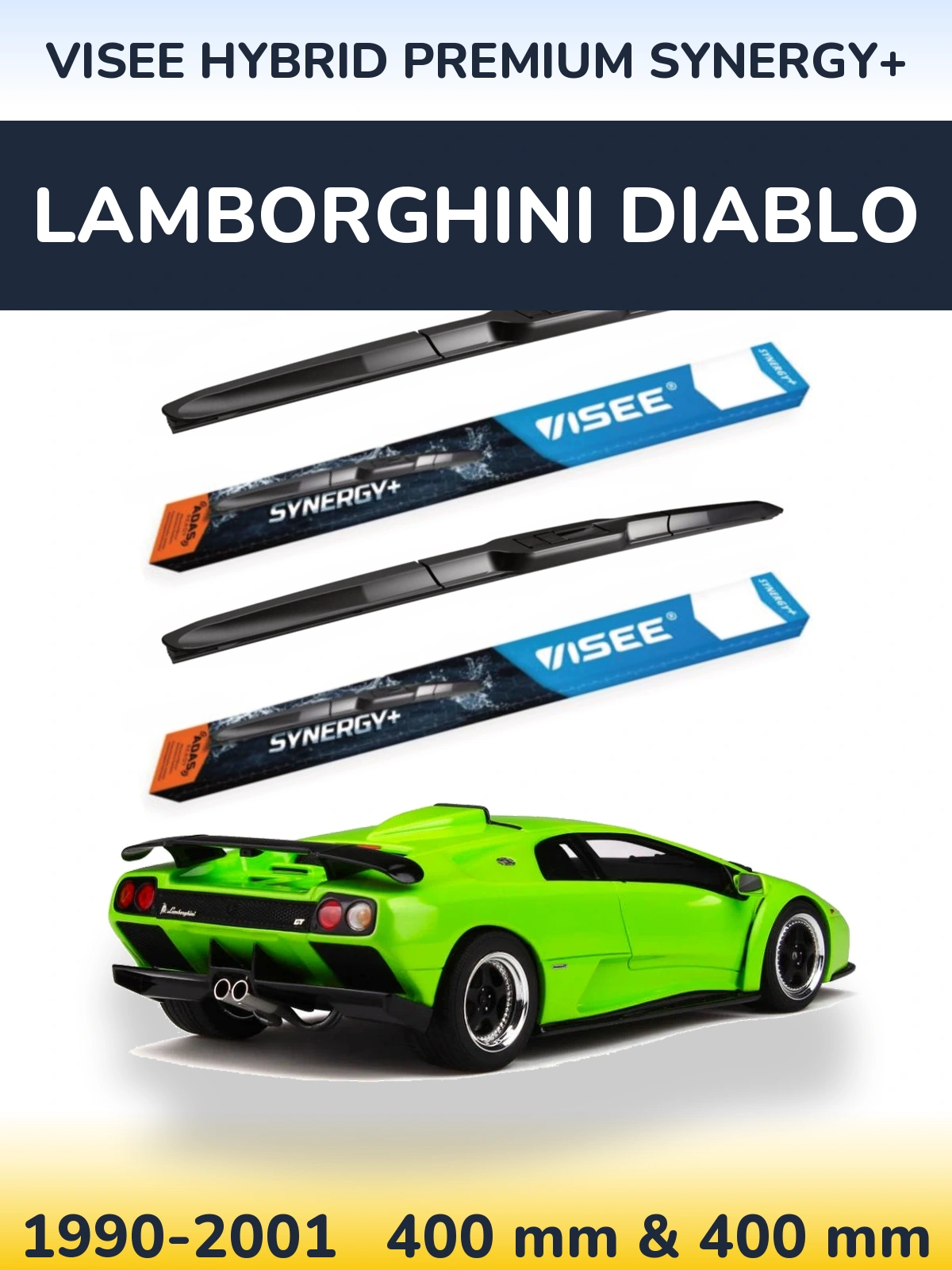 Torkarblad VISEE HYBRID PREMIUM SYNERGY+ för Lamborghini Diablo
