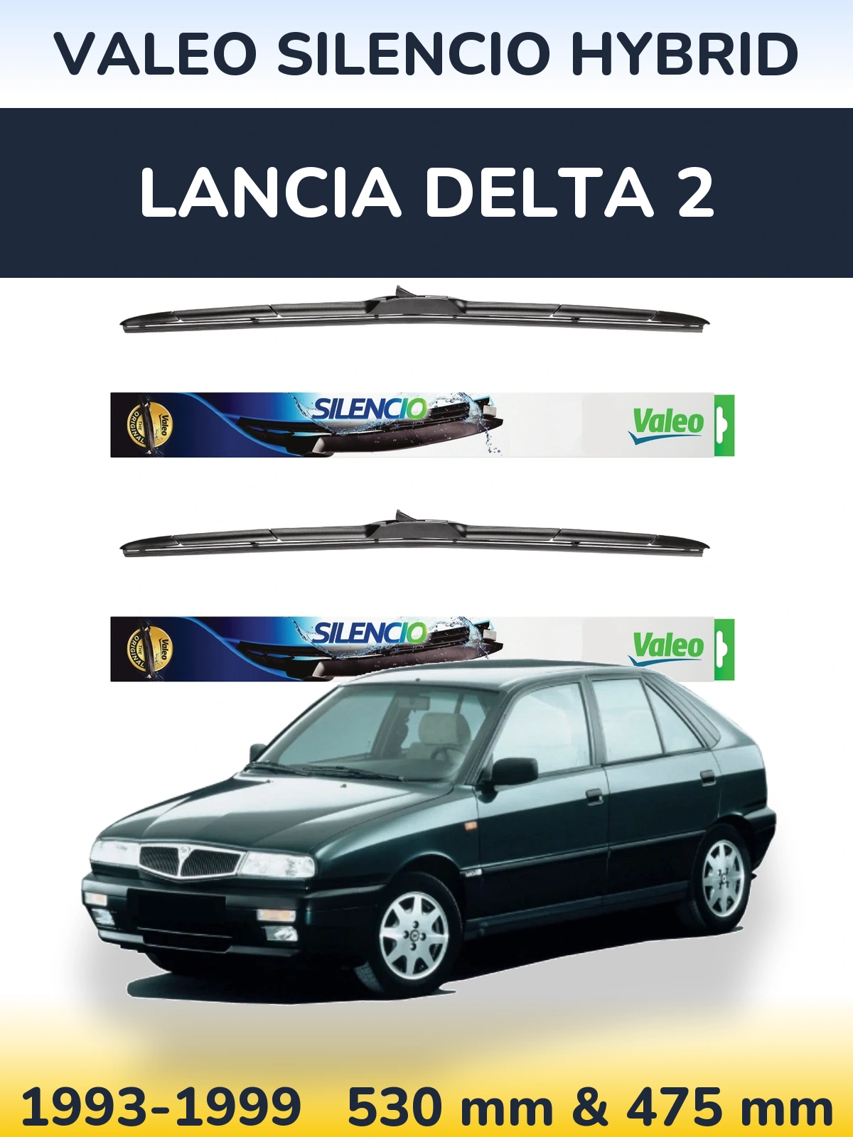 Torkarblad Valeo Silencio Hybrid för Lancia Delta 2