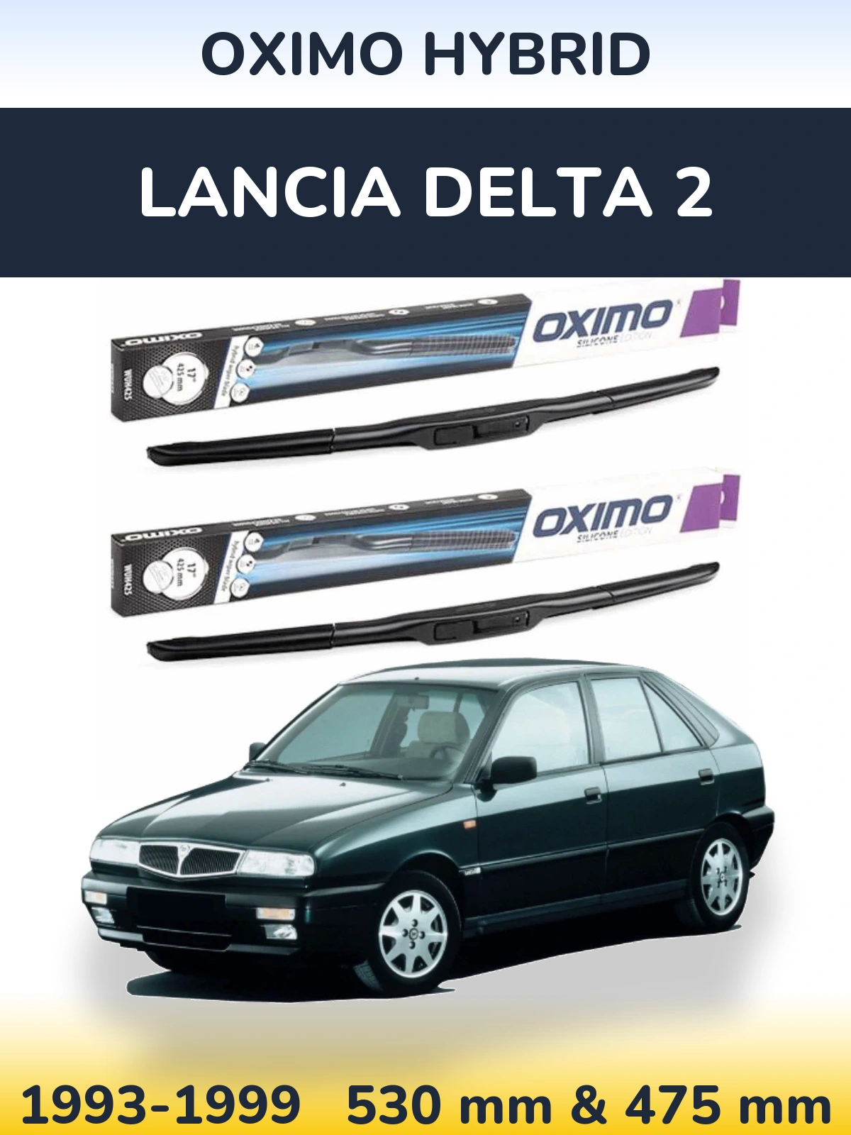Torkarblad Oximo Hybrid för Lancia Delta 2