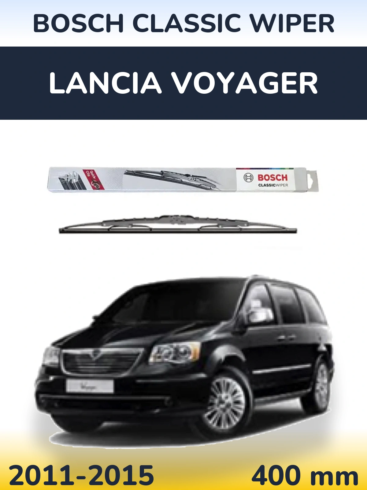 Задня щітка BOSCH Classic Wiper 400 мм для Lancia Voyager 2011-2015