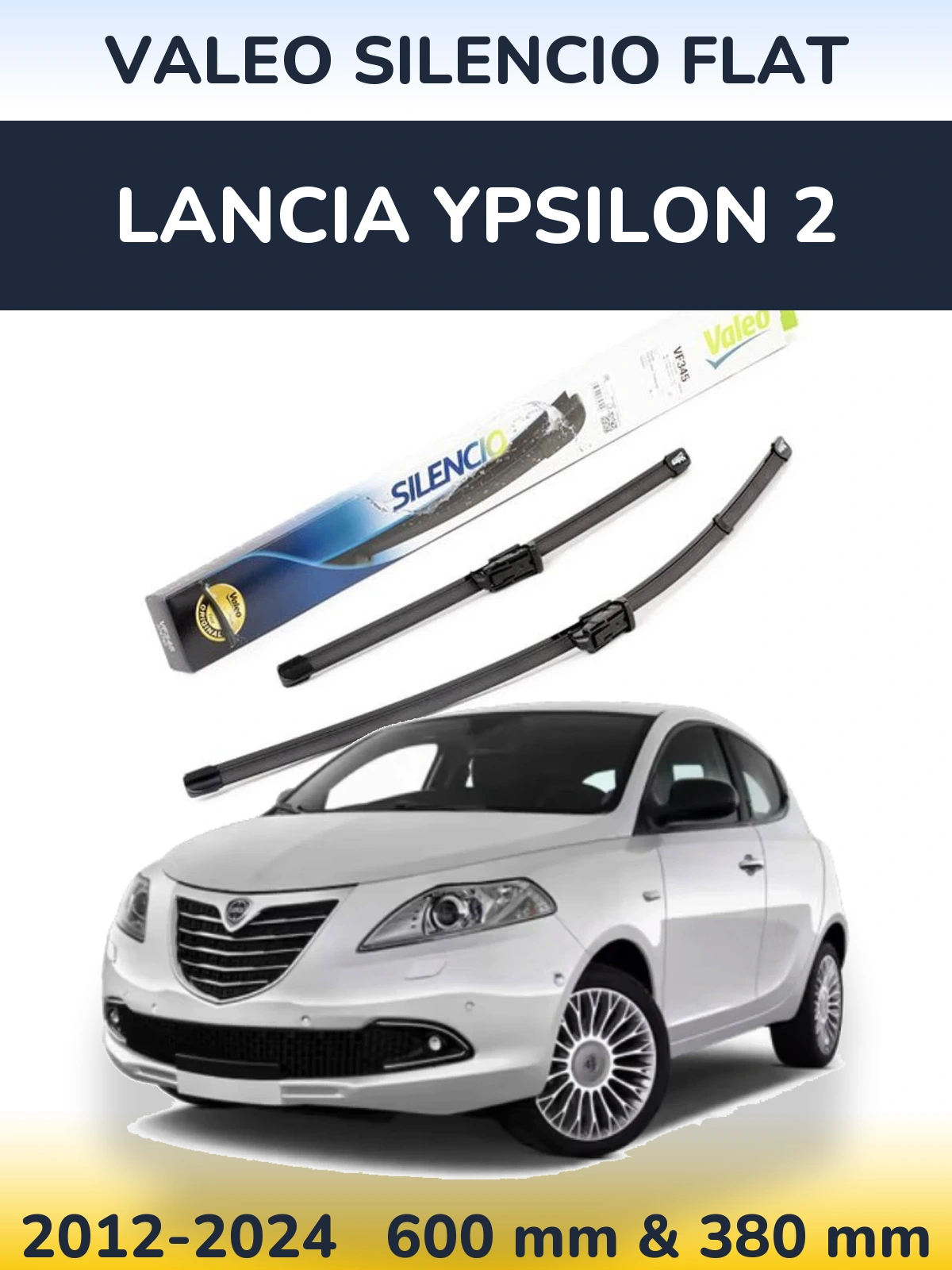 Torkarblad Valeo Silencio Flat för Lancia Ypsilon 2
