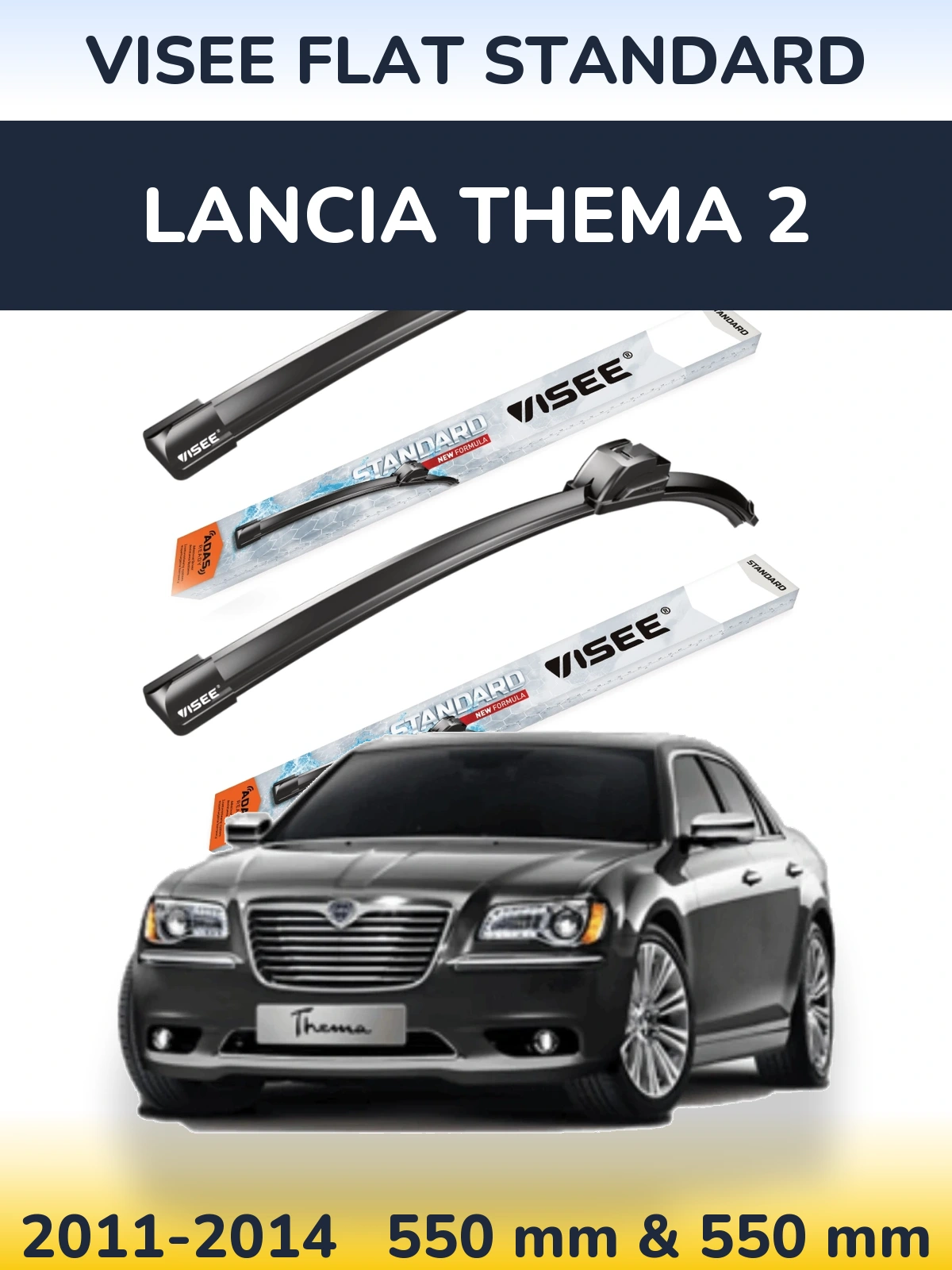 Torkarblad VISEE FLAT STANDARD för Lancia Thema 2