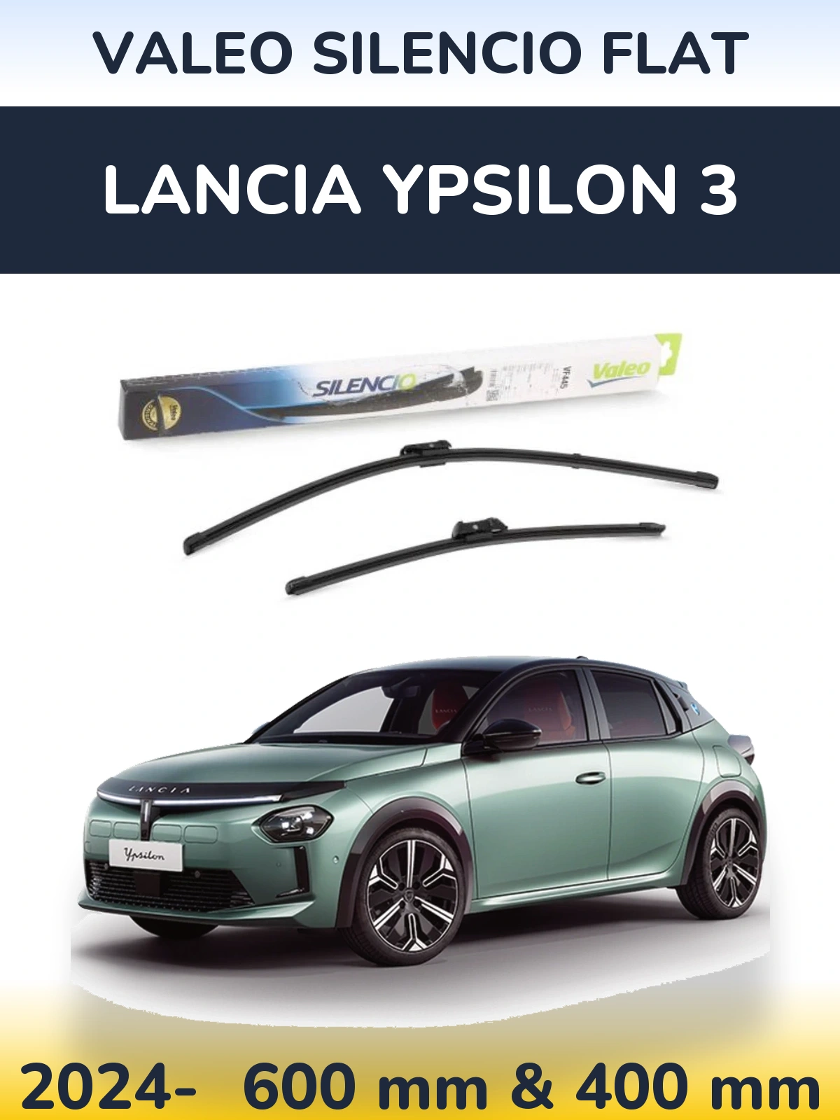 Torkarblad Valeo Silencio Flat för Lancia Ypsilon 3