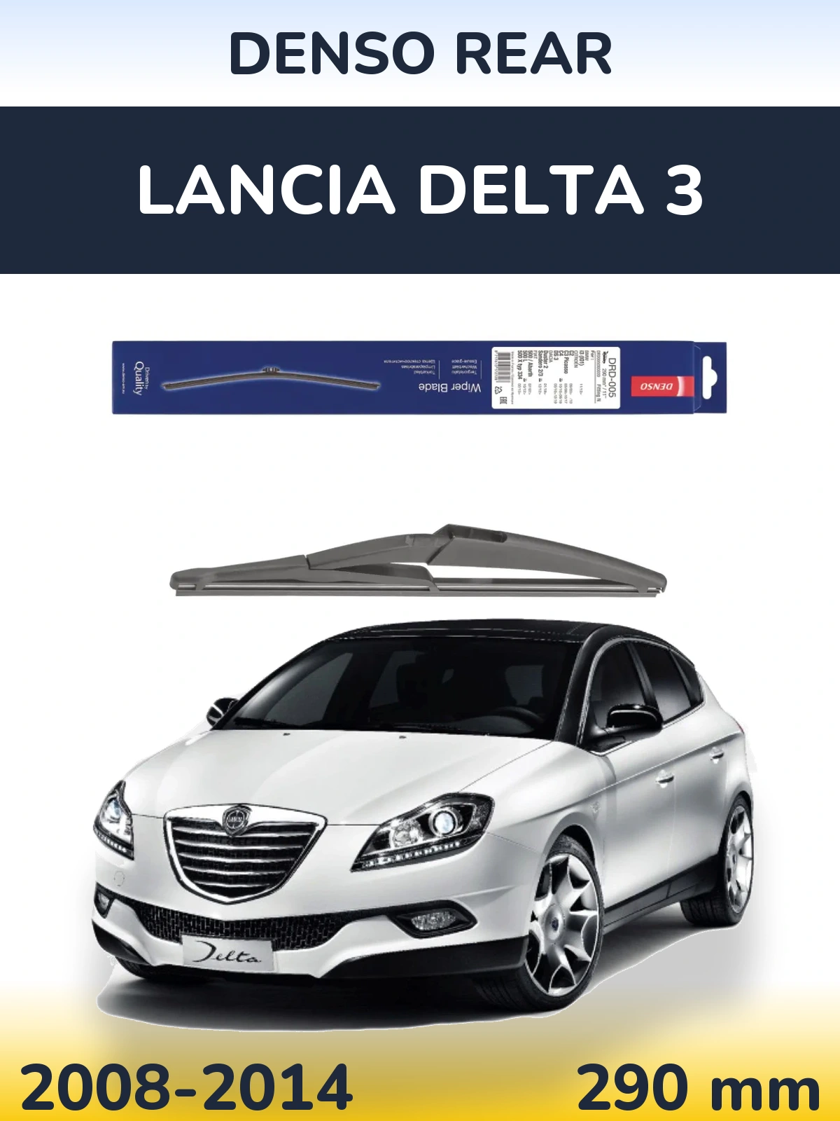 Torkarblad Denso Rear för Lancia Delta 3