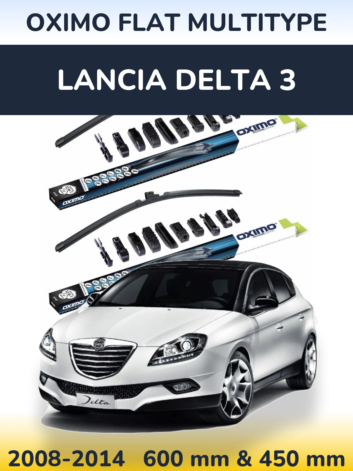 Torkarblad Oximo Flat MultiType för Lancia Delta 3
