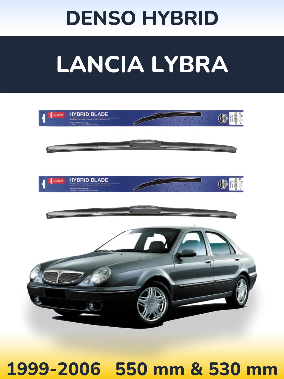 Torkarblad Denso Hybrid för Lancia Lybra