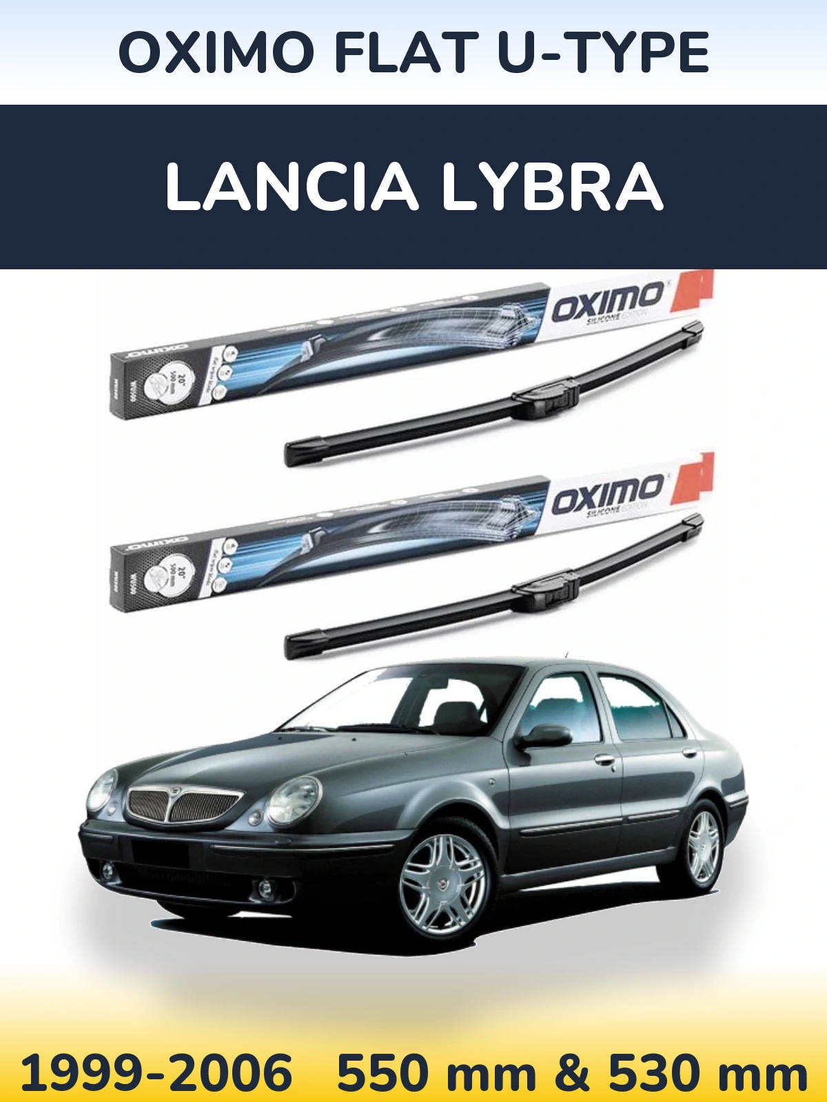 Torkarblad Oximo Flat U-type för Lancia Lybra