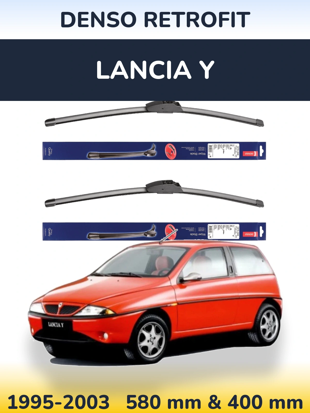 Torkarblad Denso Retrofit för Lancia Y