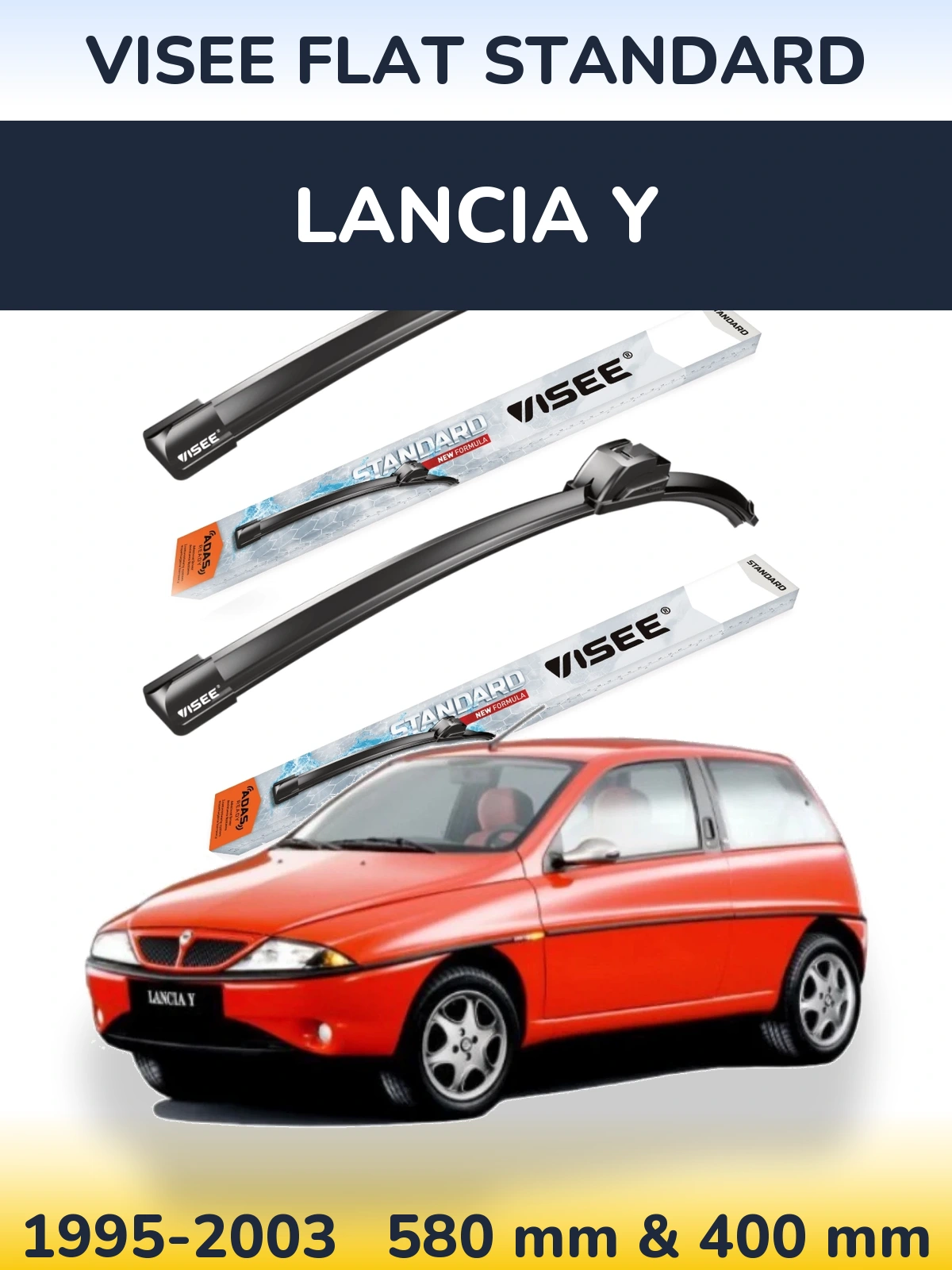 Torkarblad VISEE FLAT STANDARD för Lancia Y