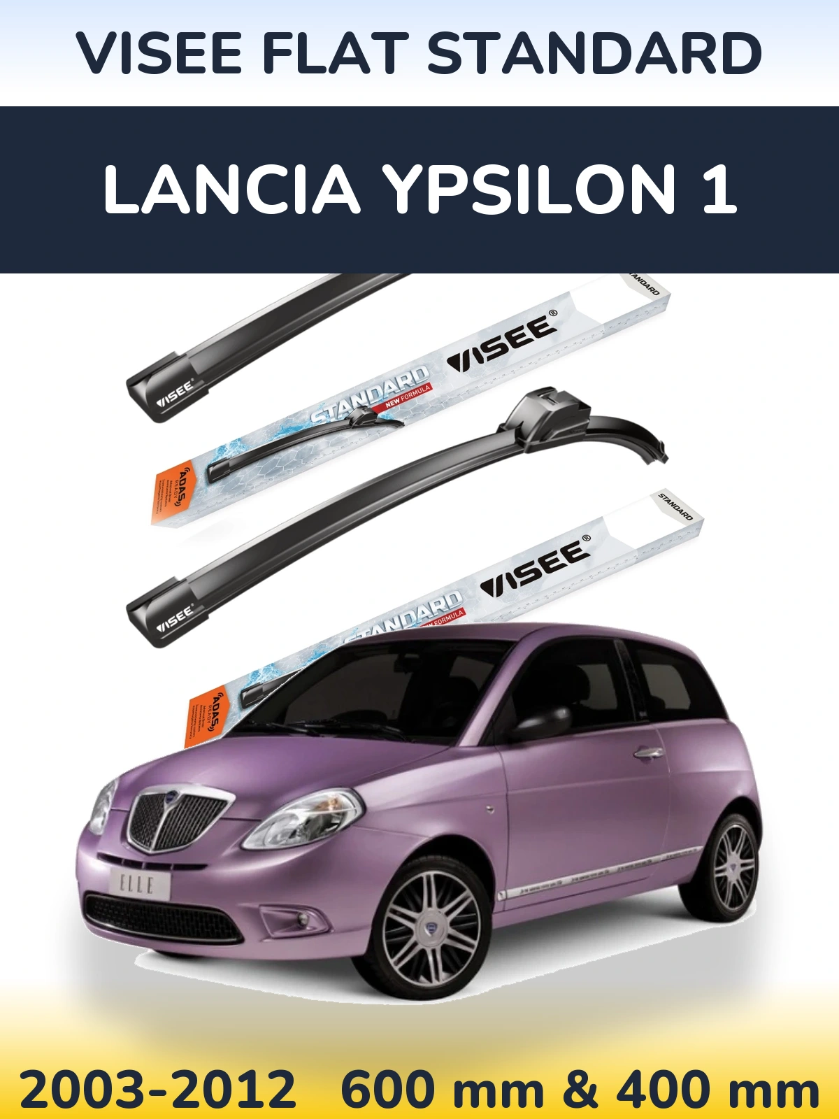 Torkarblad VISEE FLAT STANDARD för Lancia Ypsilon 1