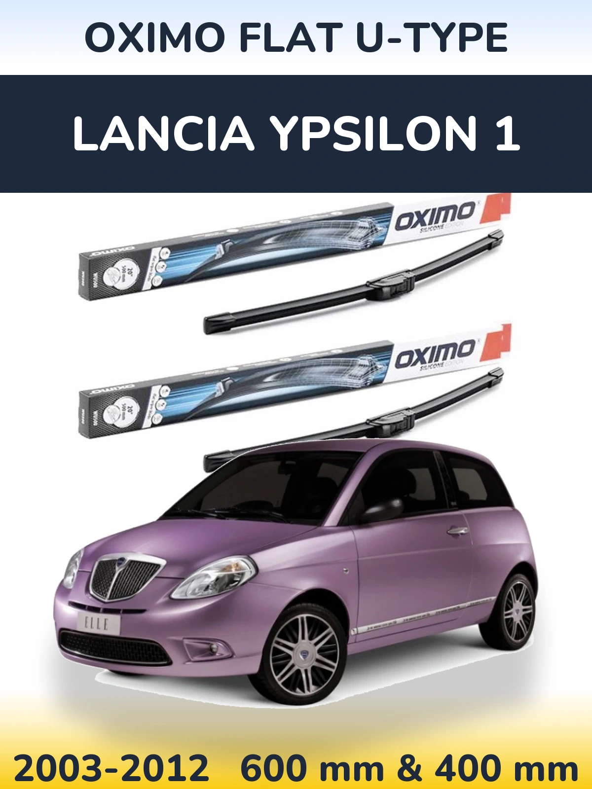 Torkarblad Oximo Flat U-type för Lancia Ypsilon 1