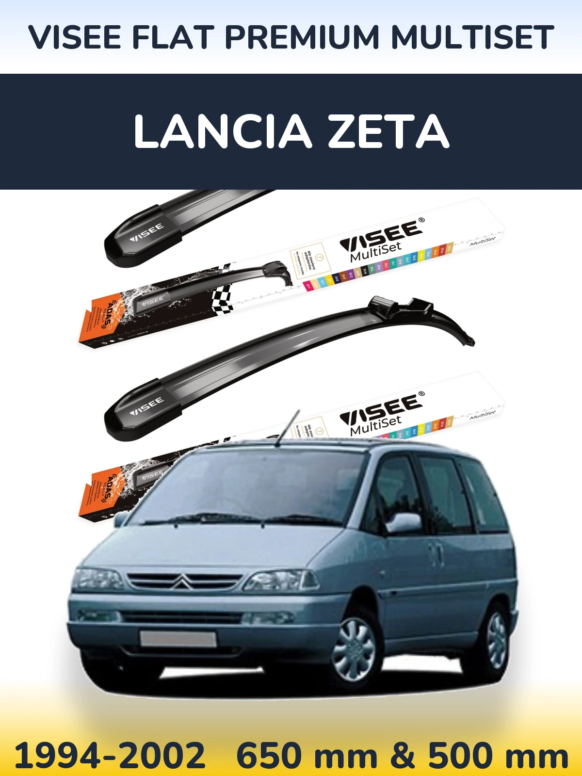 Torkarblad VISEE FLAT PREMIUM MultiSet för Lancia Zeta