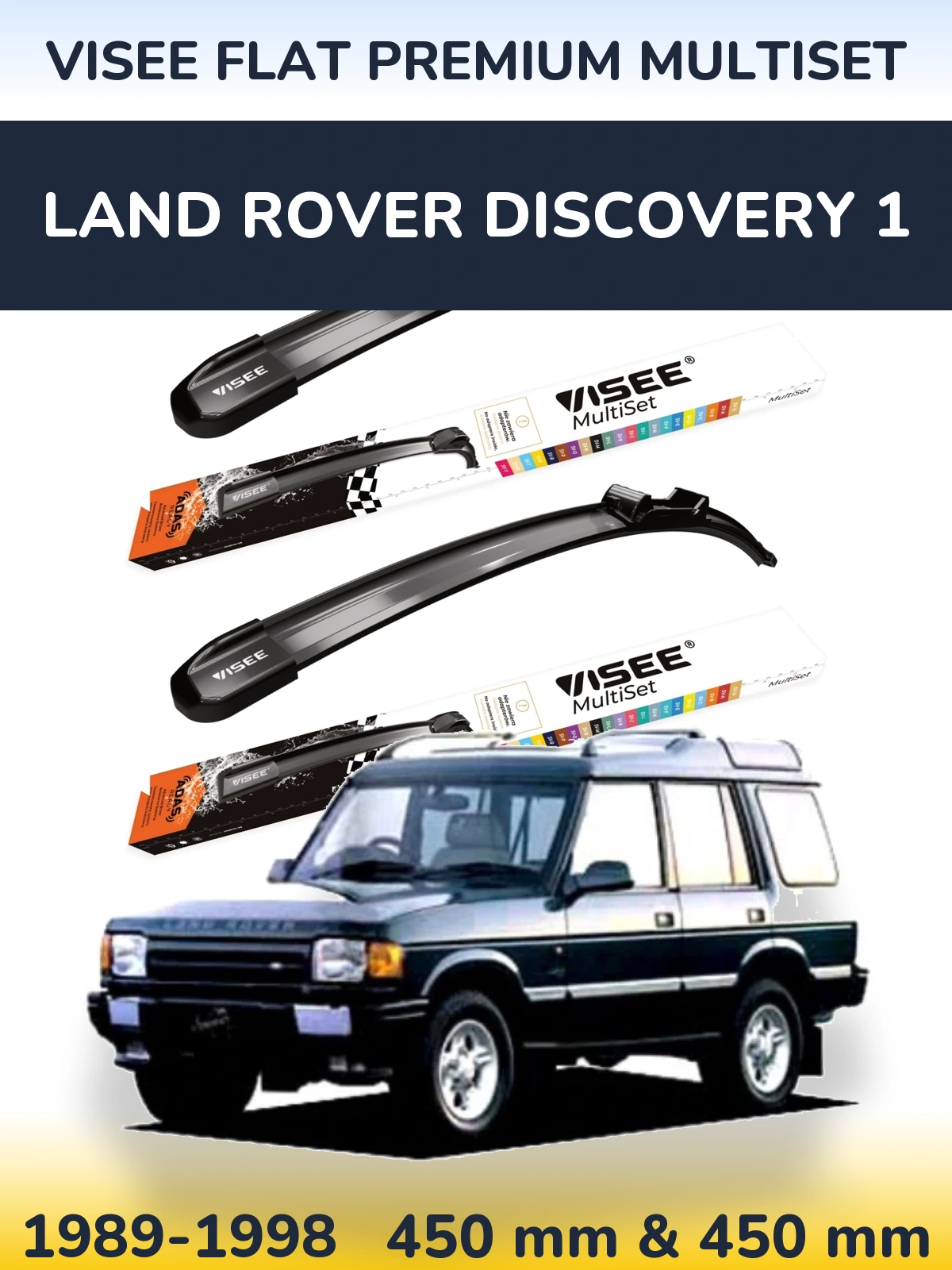 Torkarblad VISEE FLAT PREMIUM MultiSet för Land Rover Discovery 1