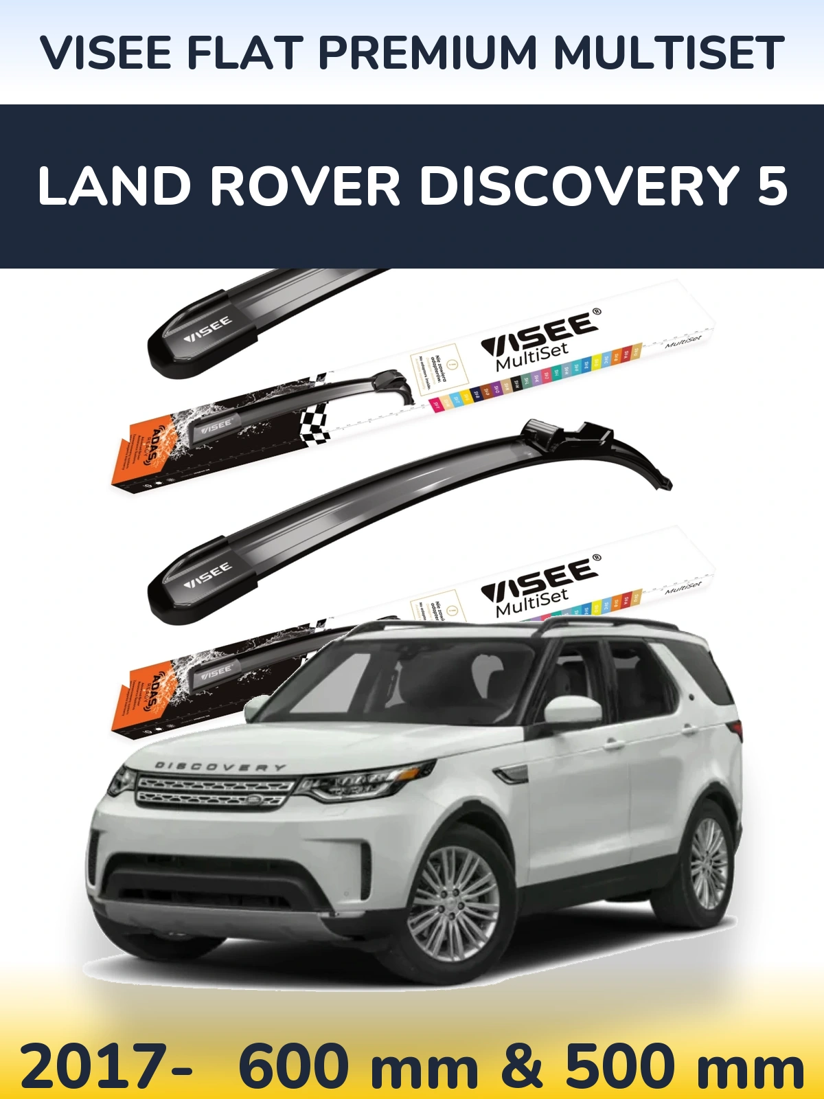 Torkarblad VISEE FLAT PREMIUM MultiSet för Land Rover Discovery 5