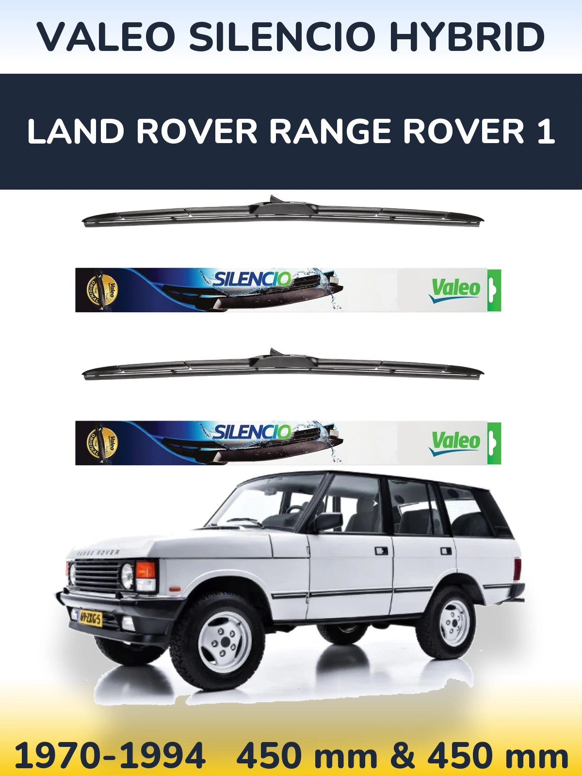 Torkarblad Valeo Silencio Hybrid för Land Rover Range Rover 1