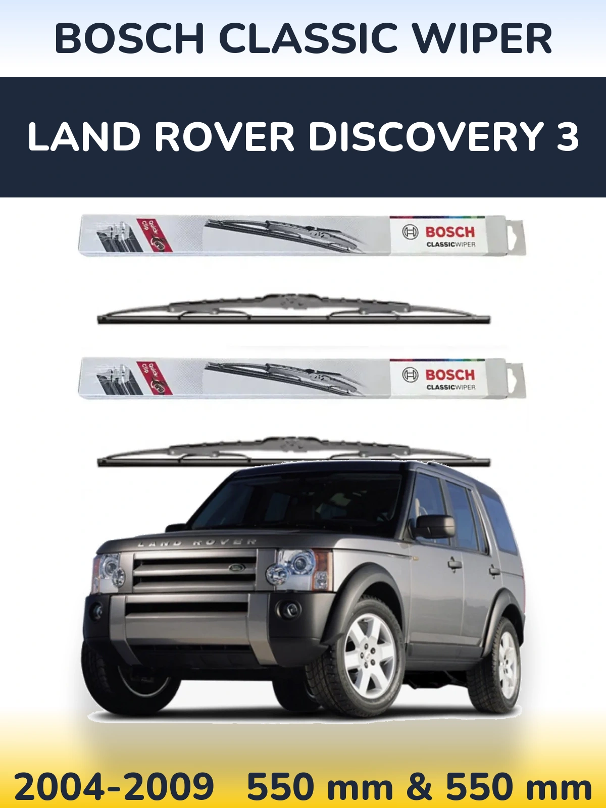 Torkarblad BOSCH Classic Wiper för Land Rover Discovery 3