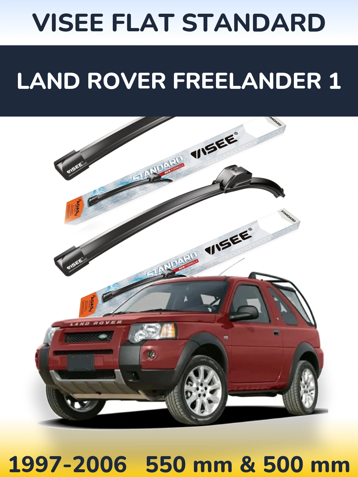 Torkarblad VISEE FLAT STANDARD för Land Rover Freelander 1