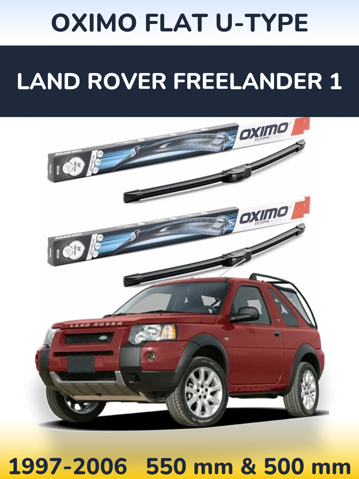 Torkarblad Oximo Flat U-type för Land Rover Freelander 1