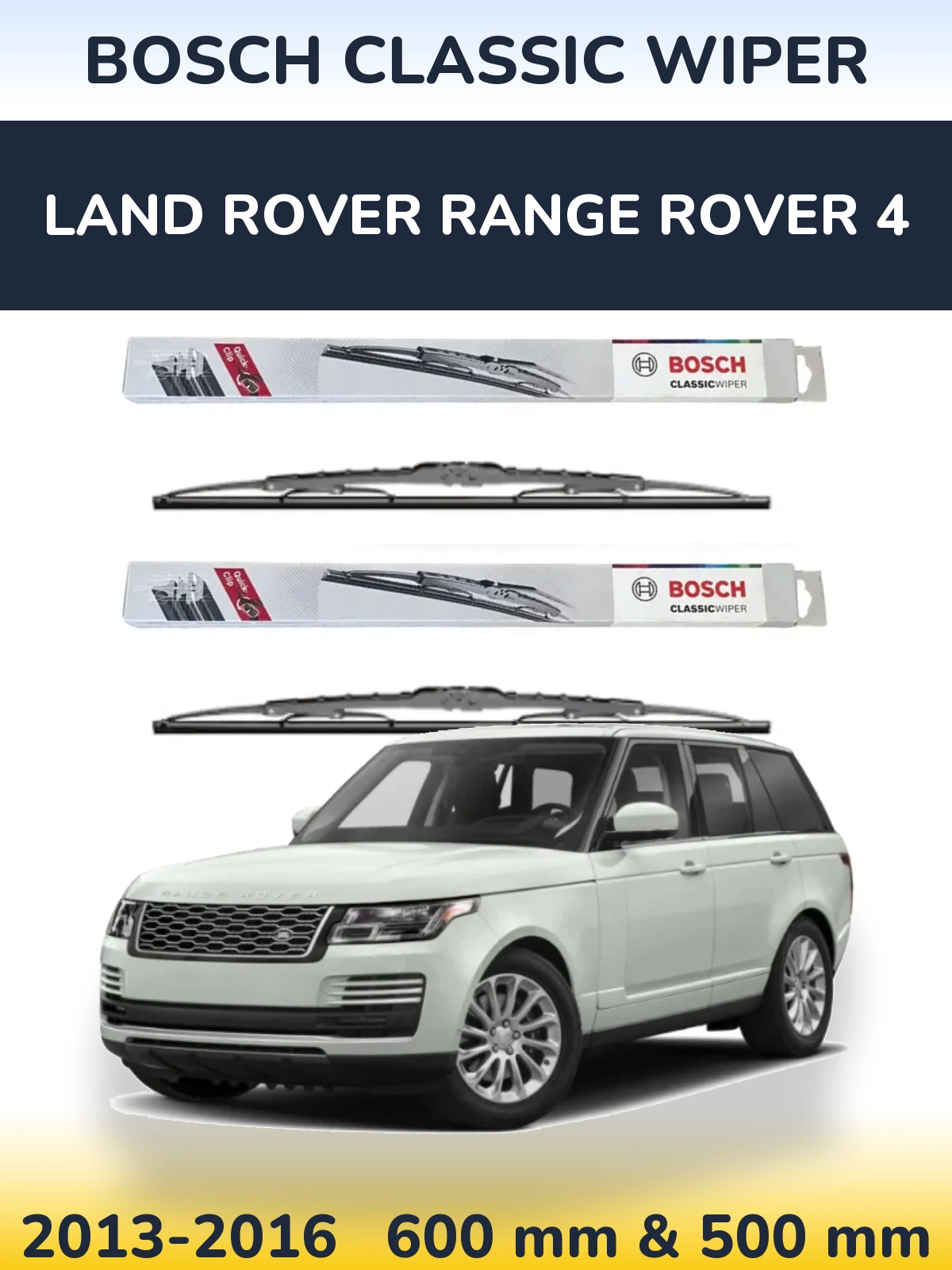 Torkarblad BOSCH Classic Wiper för Land Rover Range Rover 4