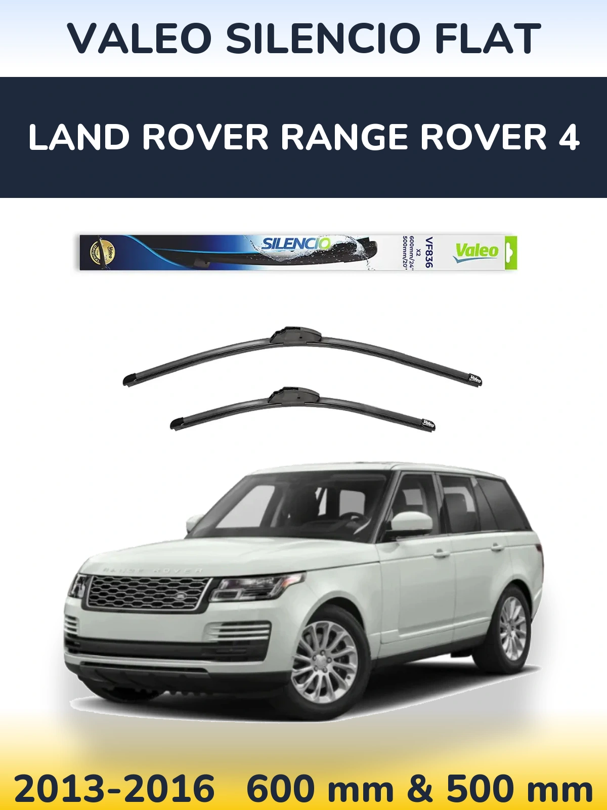 Torkarblad Valeo Silencio Flat för Land Rover Range Rover 4