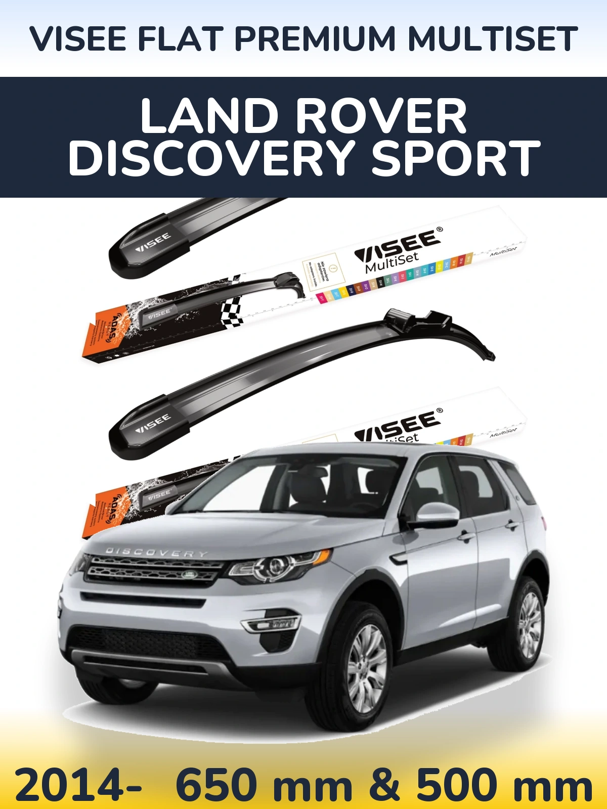 Torkarblad VISEE FLAT PREMIUM MultiSet för Land Rover Discovery Sport