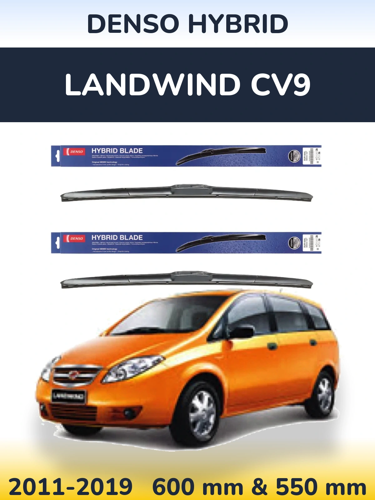 Torkarblad Denso Hybrid för Landwind CV9