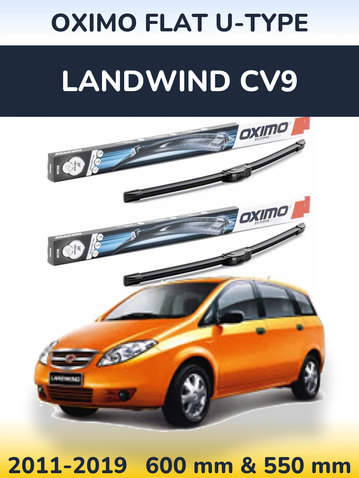 Torkarblad Oximo Flat U-type för Landwind CV9
