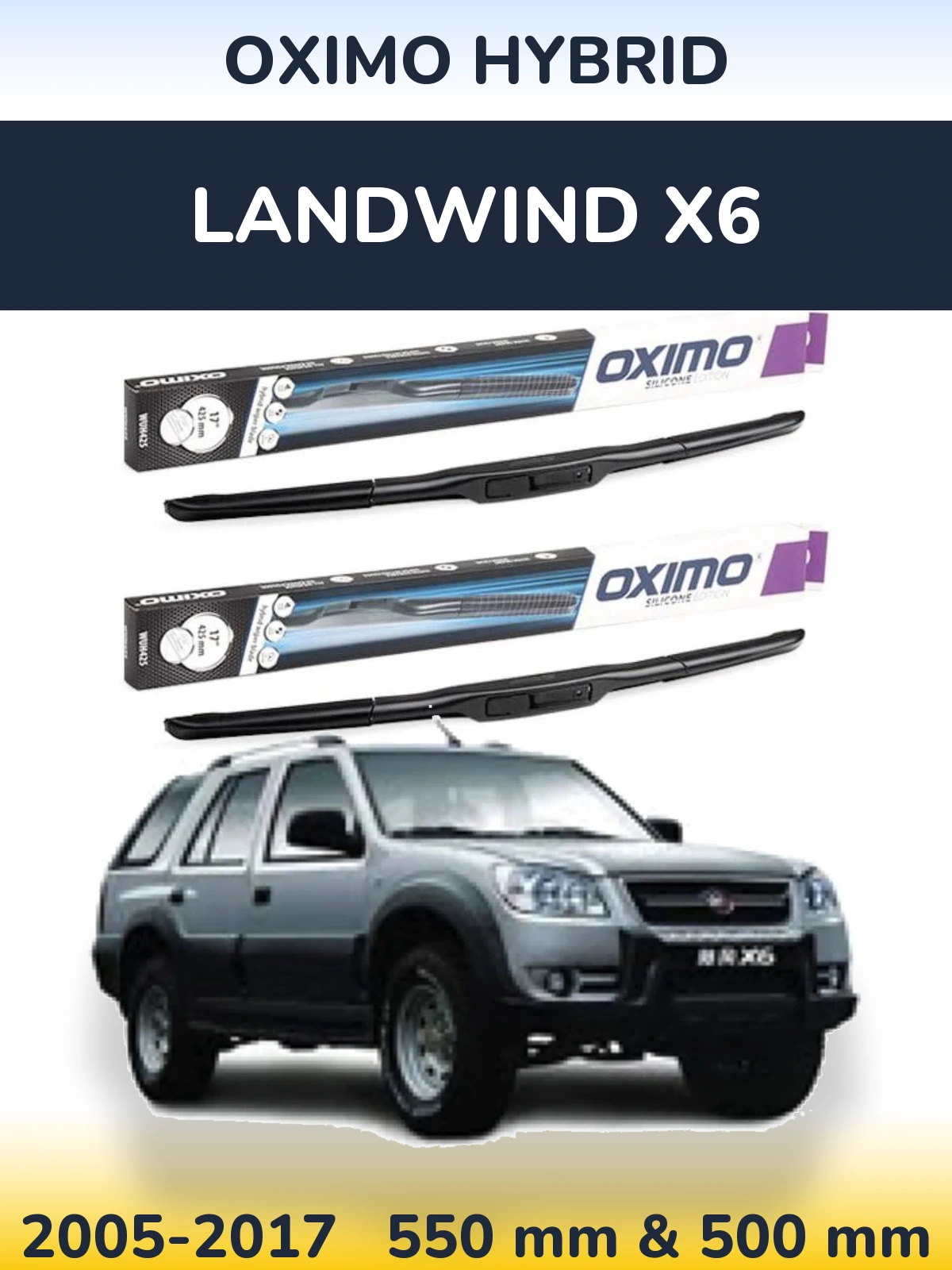 Torkarblad Oximo Hybrid för Landwind X6