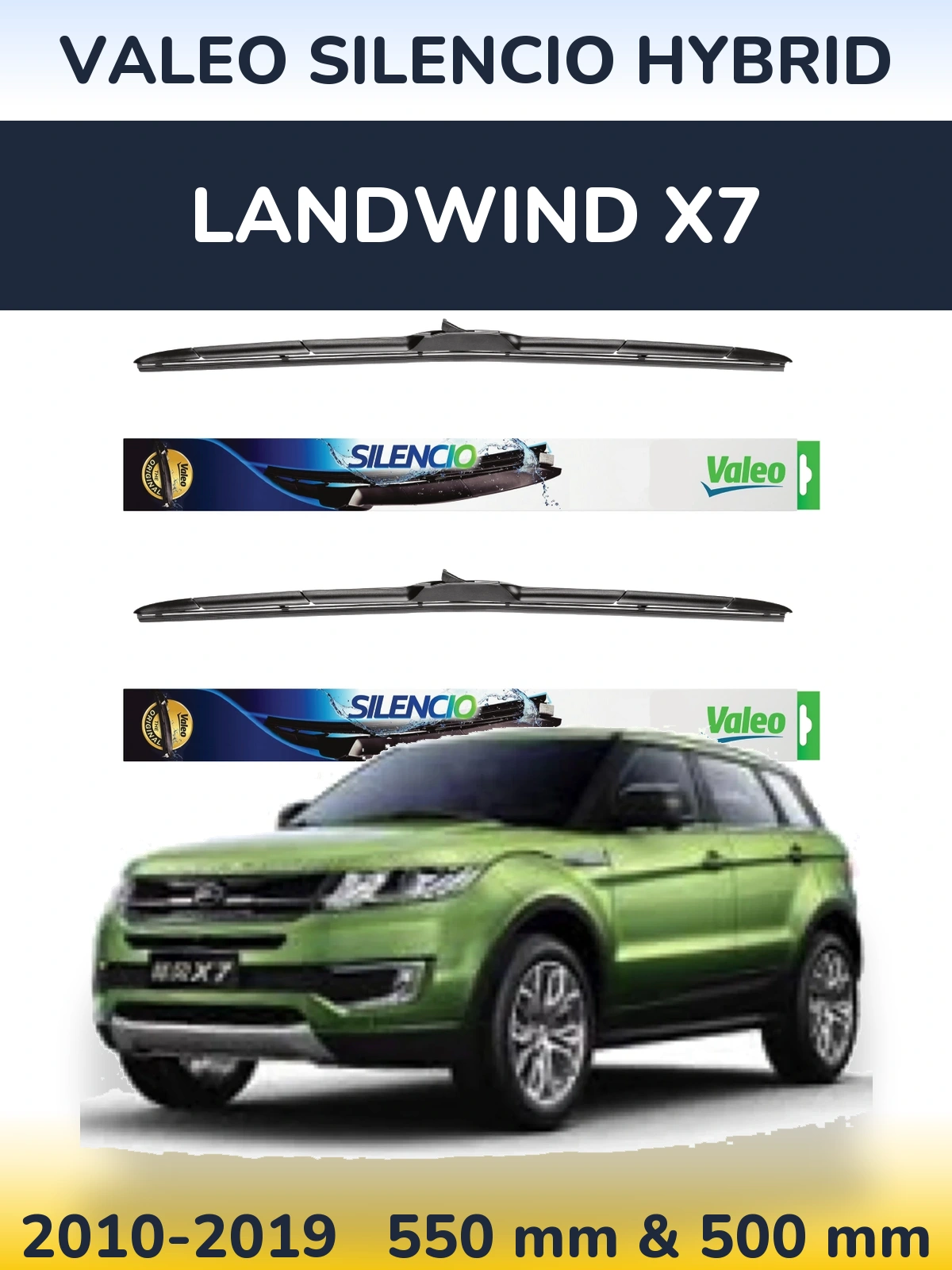 Torkarblad Valeo Silencio Hybrid för Landwind X7