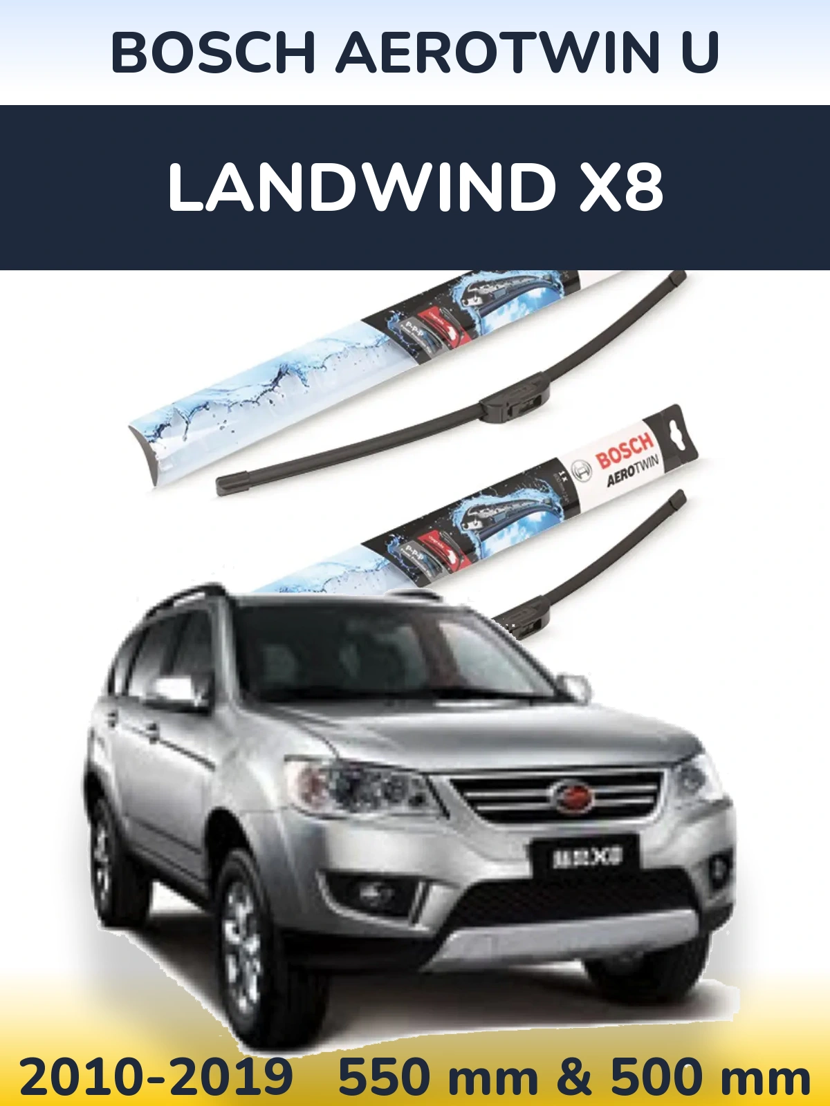 Torkarblad BOSCH AeroTwin U för Landwind X8