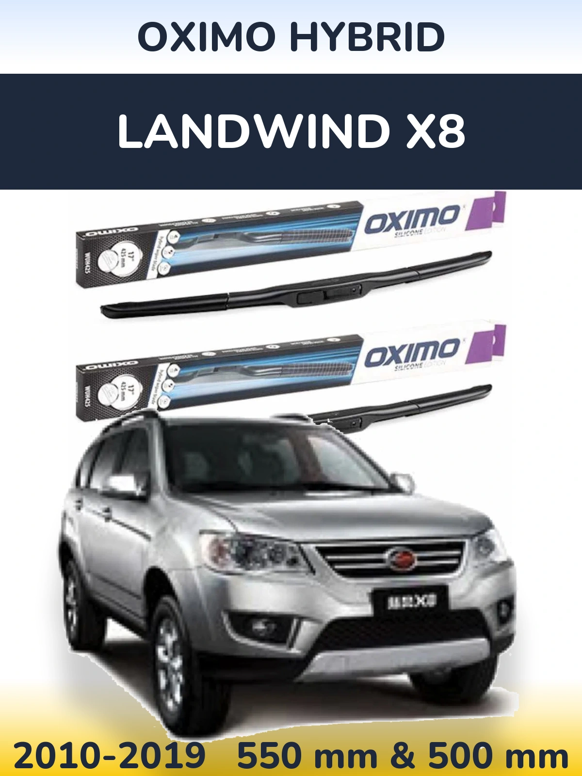 Torkarblad Oximo Hybrid för Landwind X8
