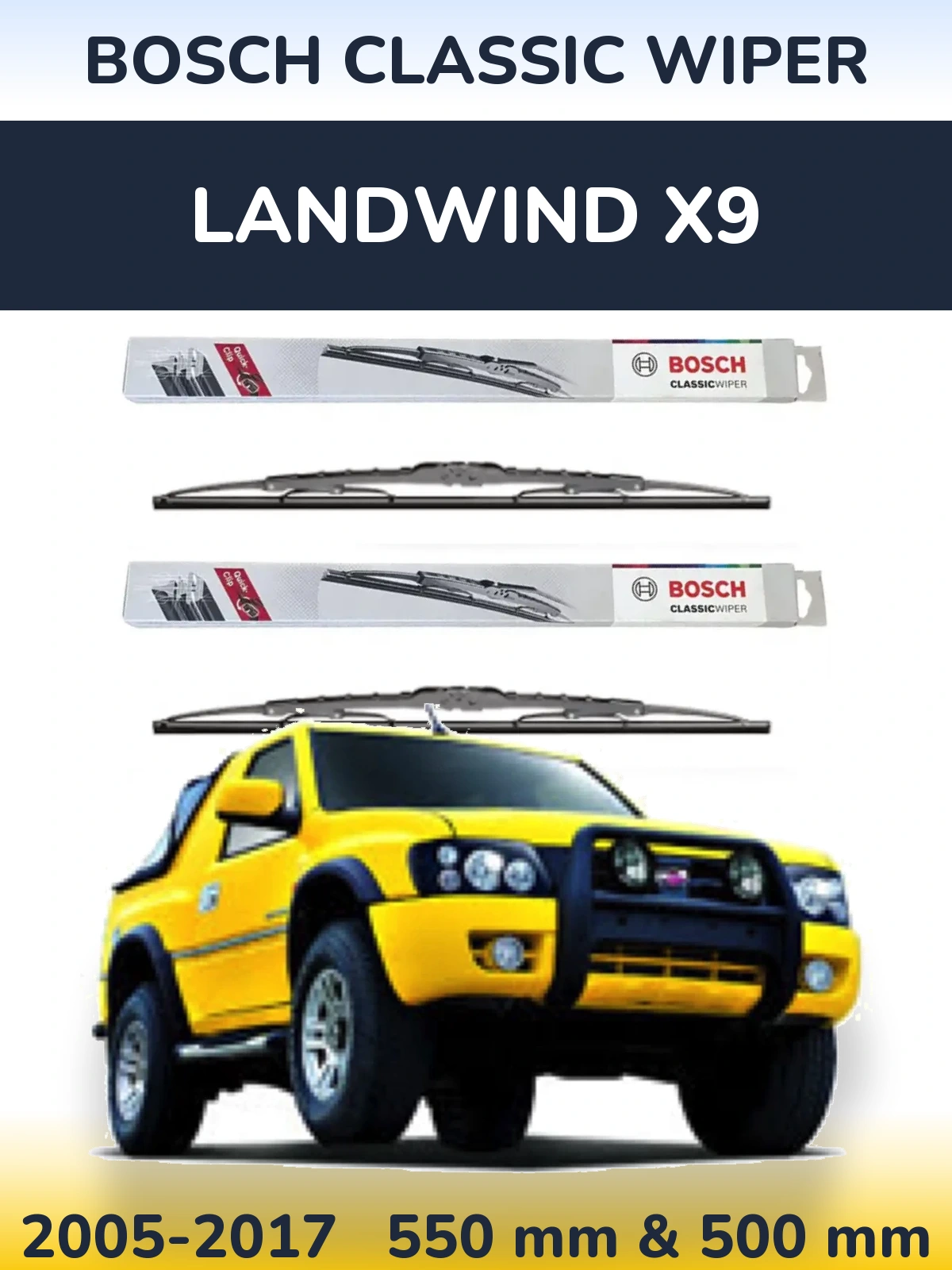 Torkarblad BOSCH Classic Wiper för Landwind X9