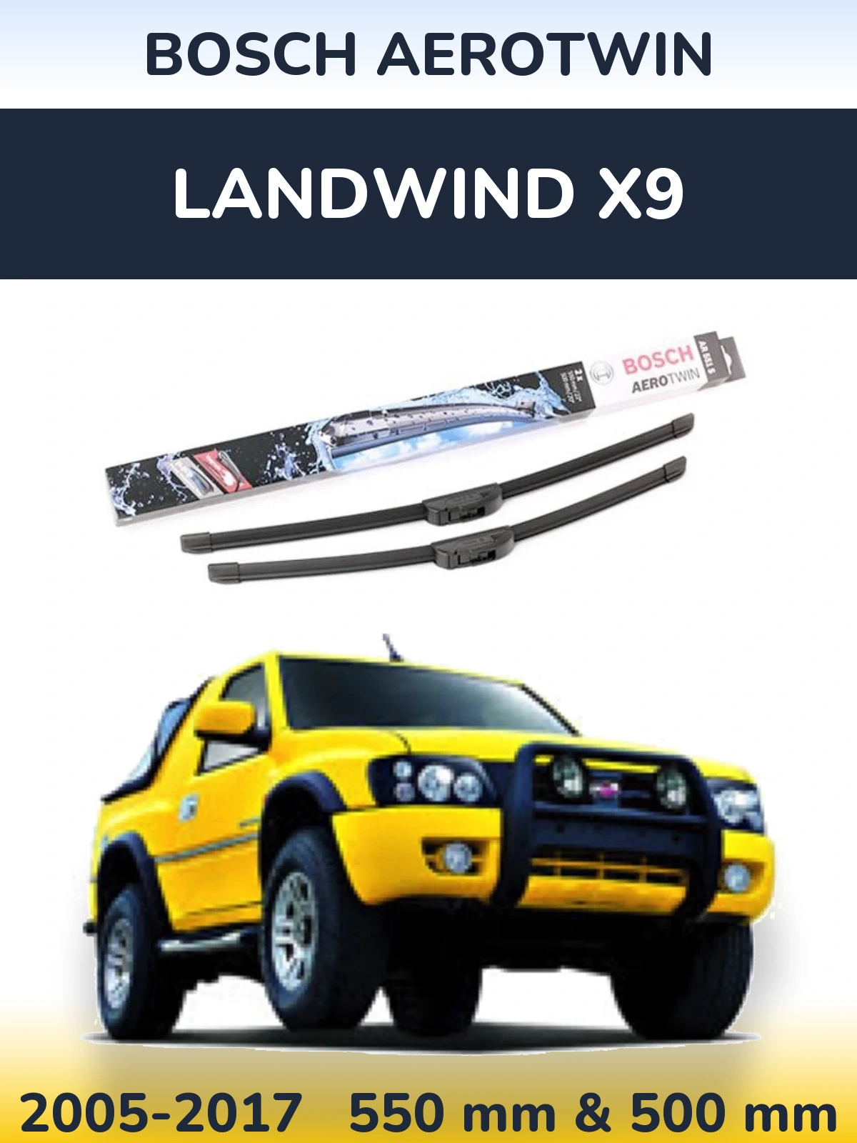 Torkarblad BOSCH AeroTwin för Landwind X9