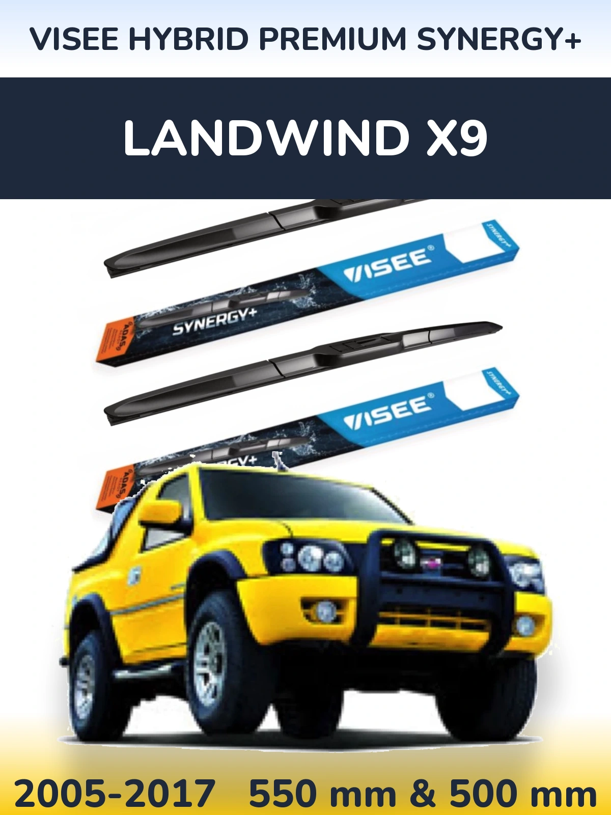 Torkarblad VISEE HYBRID PREMIUM SYNERGY+ för Landwind X9