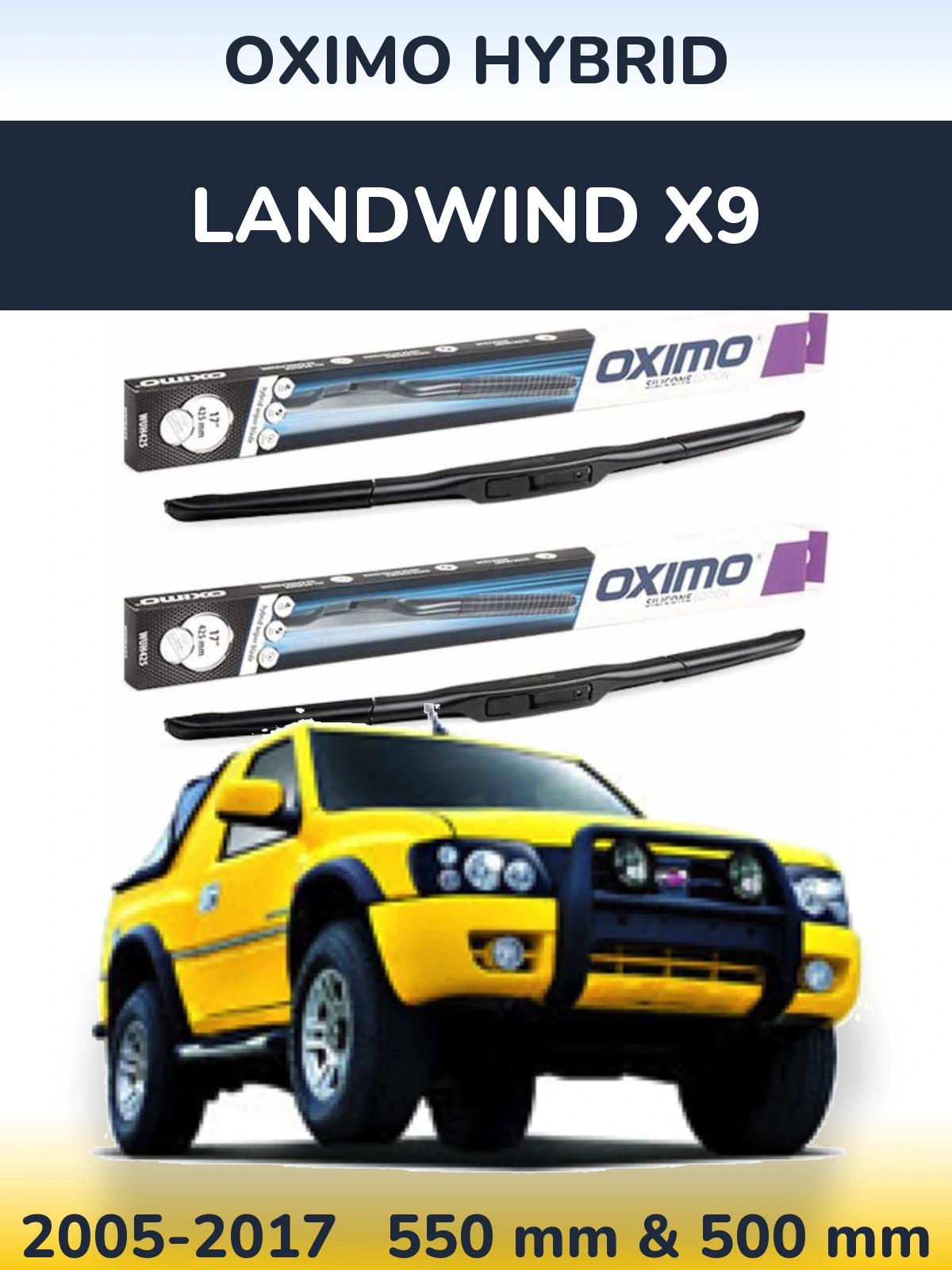 Torkarblad Oximo Hybrid för Landwind X9