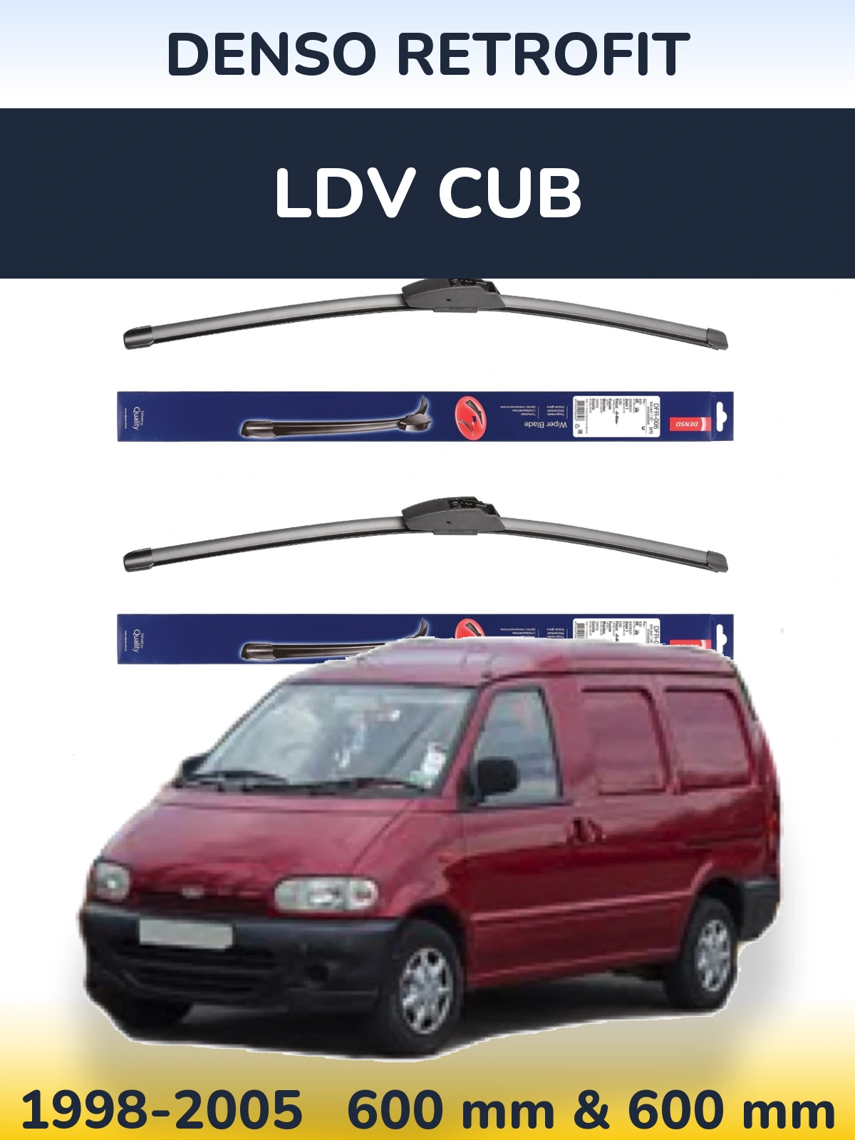 Torkarblad Denso Retrofit för LDV Cub