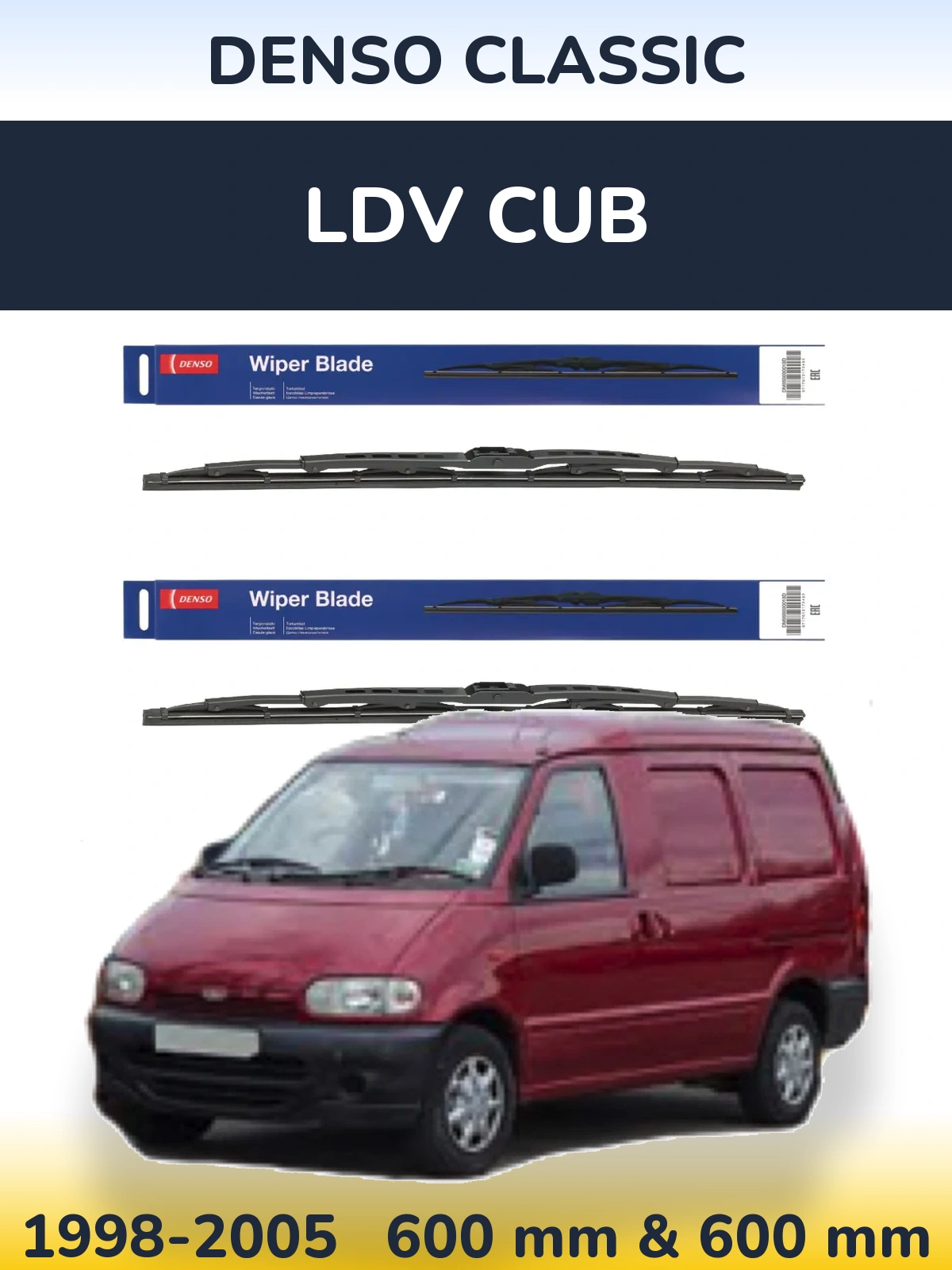 Torkarblad Denso Classic för LDV Cub