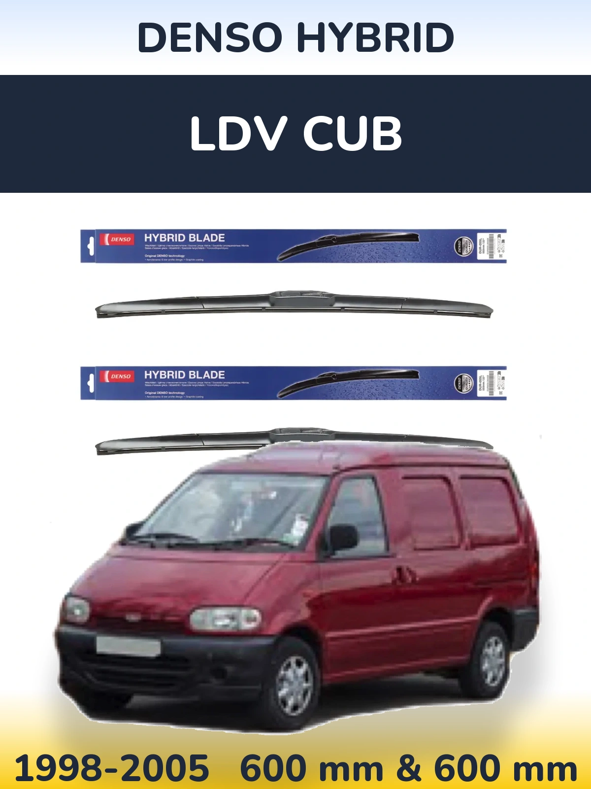 Torkarblad Denso Hybrid för LDV Cub