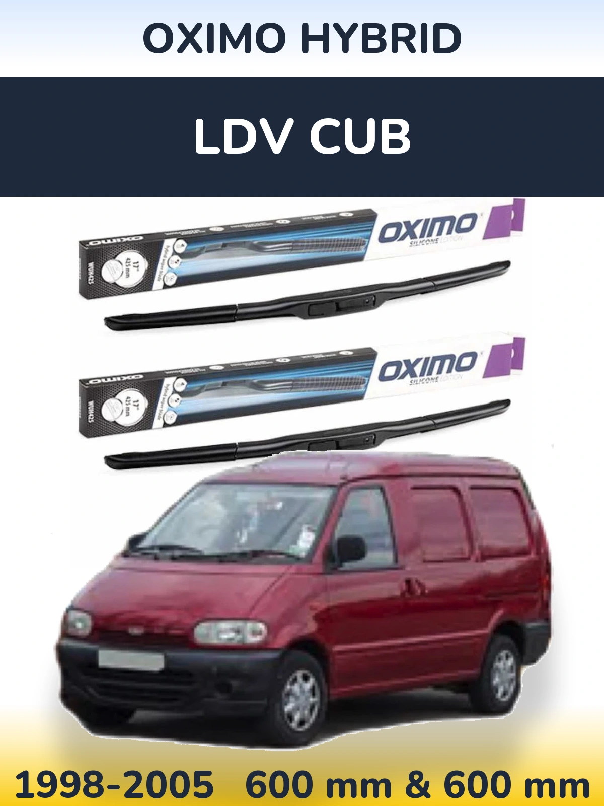 Torkarblad Oximo Hybrid för LDV Cub
