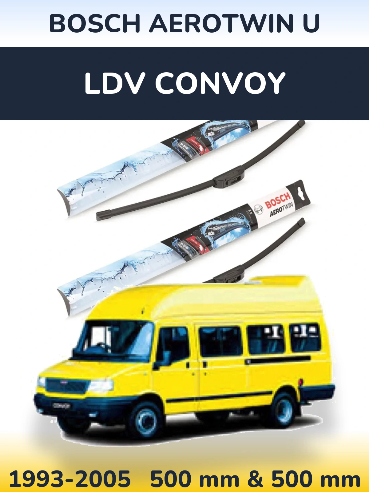 Torkarblad BOSCH AeroTwin U för LDV Convoy